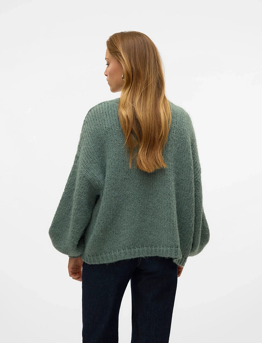 Vero Moda - VMMAYBE LS OPEN CARDIGAN NOOS - strickjacken - laurel wreath - 2