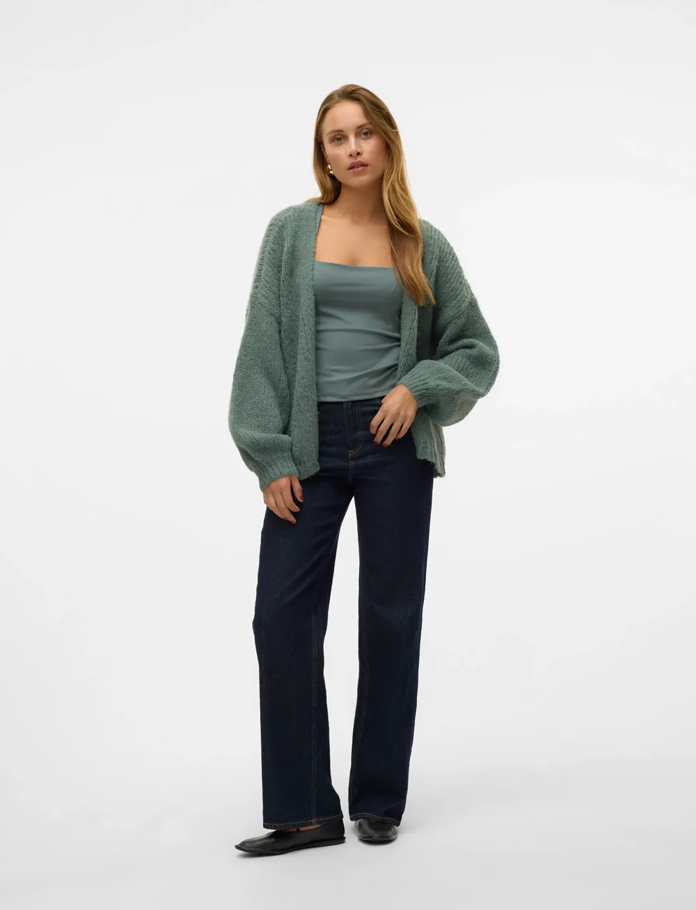 Vero Moda - VMMAYBE LS OPEN CARDIGAN NOOS - kardiganid - laurel wreath - 3