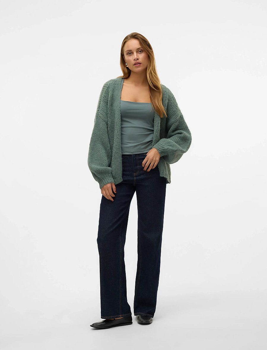 Vero Moda - VMMAYBE LS OPEN CARDIGAN NOOS - strickjacken - laurel wreath - 3