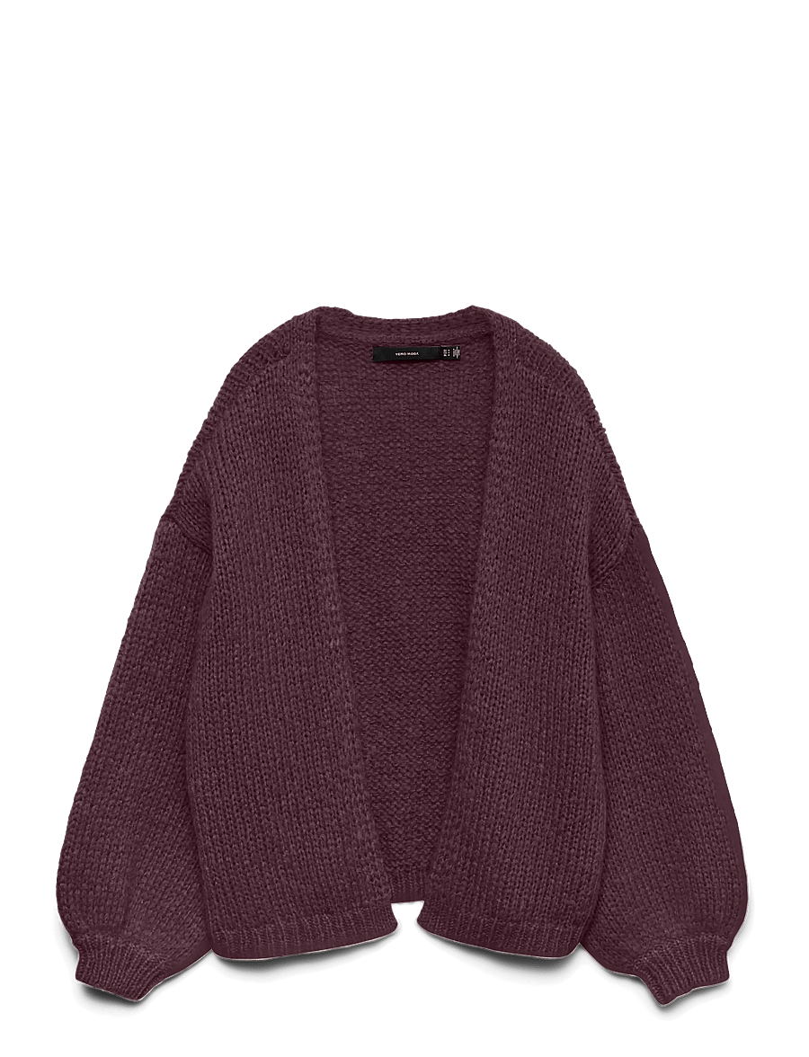Vero Moda - VMMAYBE LS OPEN CARDIGAN NOOS - strickjacken - winetasting - 1