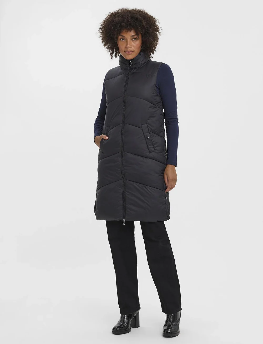 Vero Moda - VMUPPSALA 3-4 WAISTCOAT - sügisjakid - black - 0