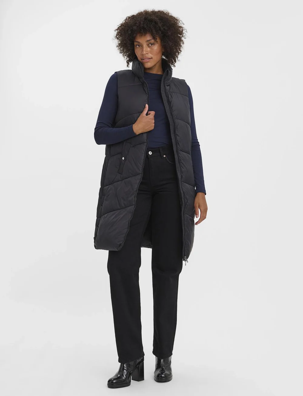 Vero Moda - VMUPPSALA 3-4 WAISTCOAT - sügisjakid - black - 5