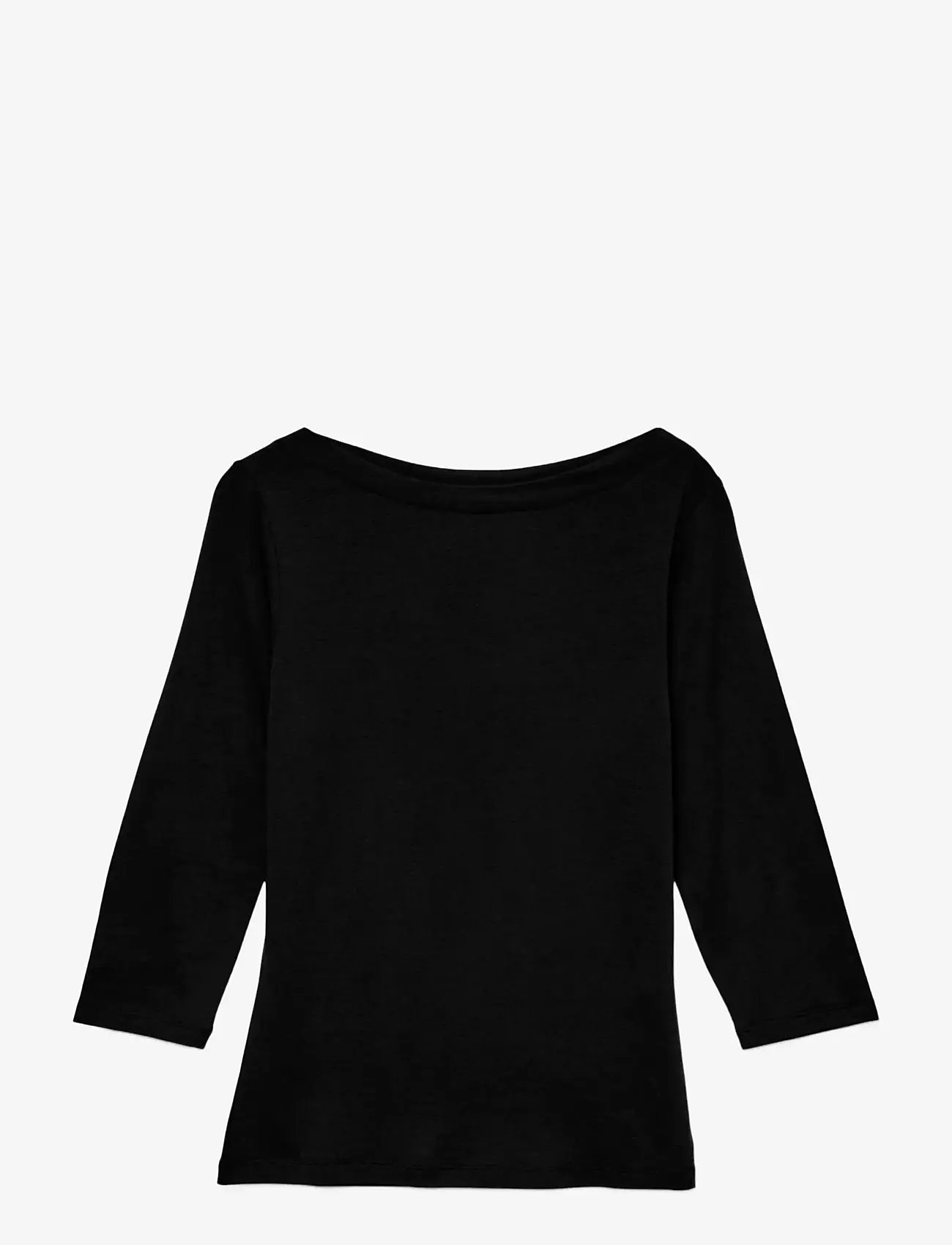 Vero Moda - VMPANDA MODAL 3/4 TOP JRS NOOS - t-shirts - black - 1