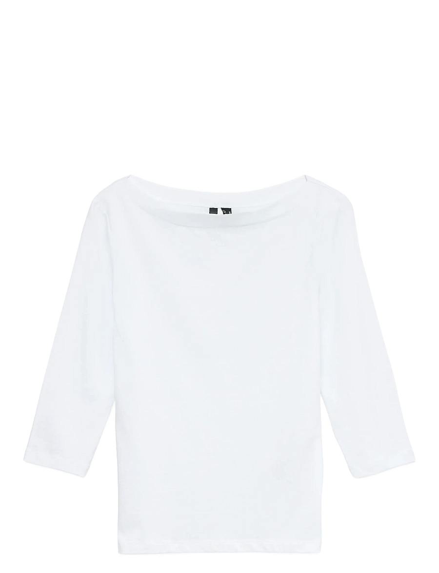 Vero Moda - VMPANDA MODAL 3/4 TOP JRS NOOS - t-shirts - bright white - 1