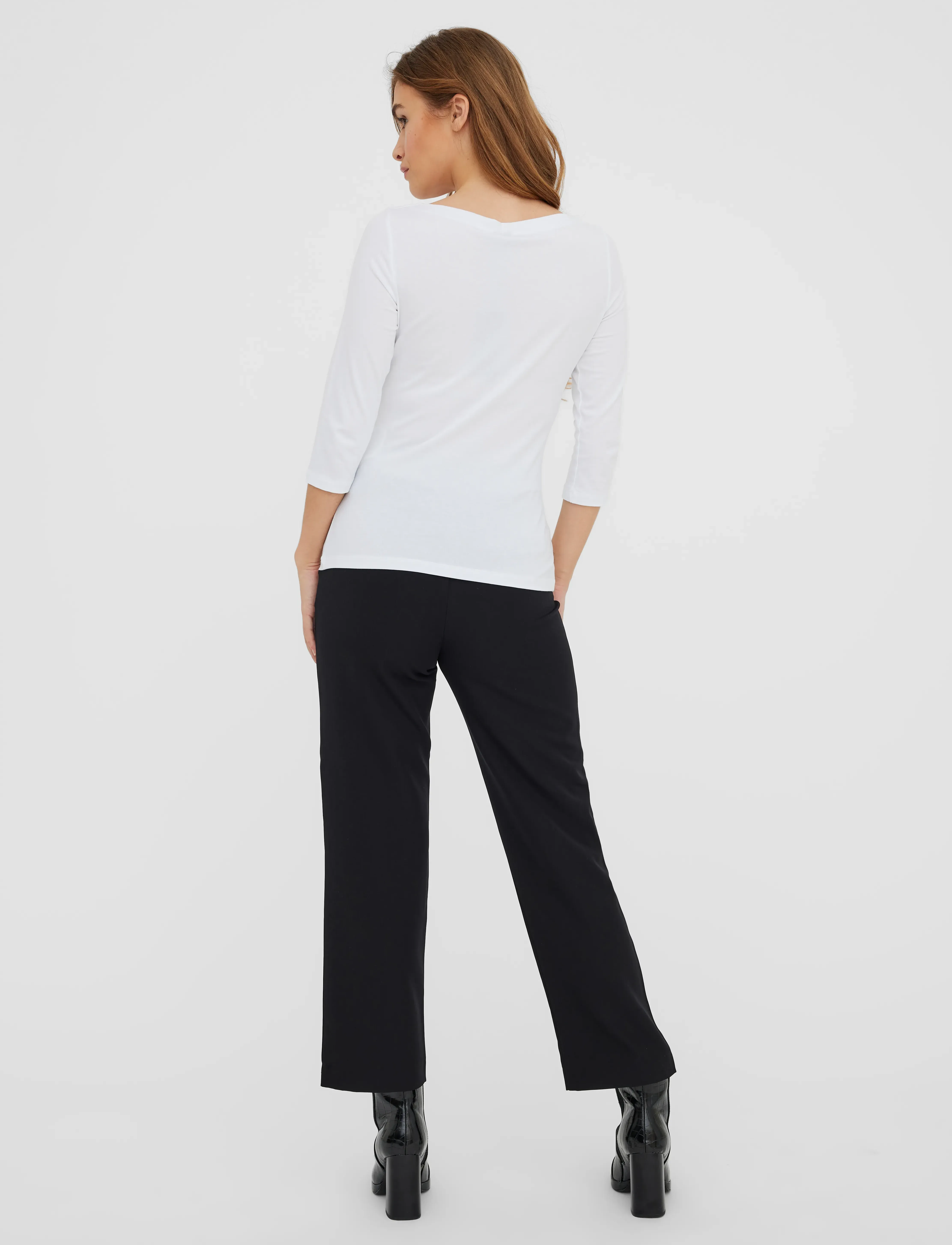 Vero Moda - VMPANDA MODAL 3/4 TOP JRS NOOS - t-shirts - bright white - 2