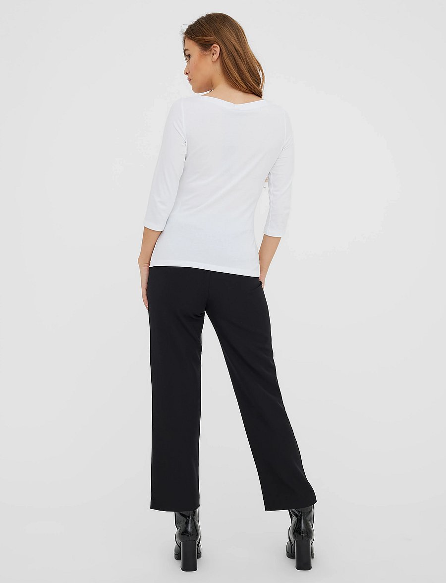 Vero Moda - VMPANDA MODAL 3/4 TOP JRS NOOS - t-shirts - bright white - 2