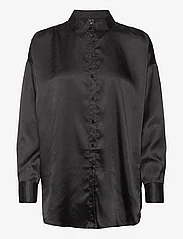 Vero Moda - VMSABI LS OVERSIZE SHIRT WVN  NOOS - langärmlige hemden - black - 0