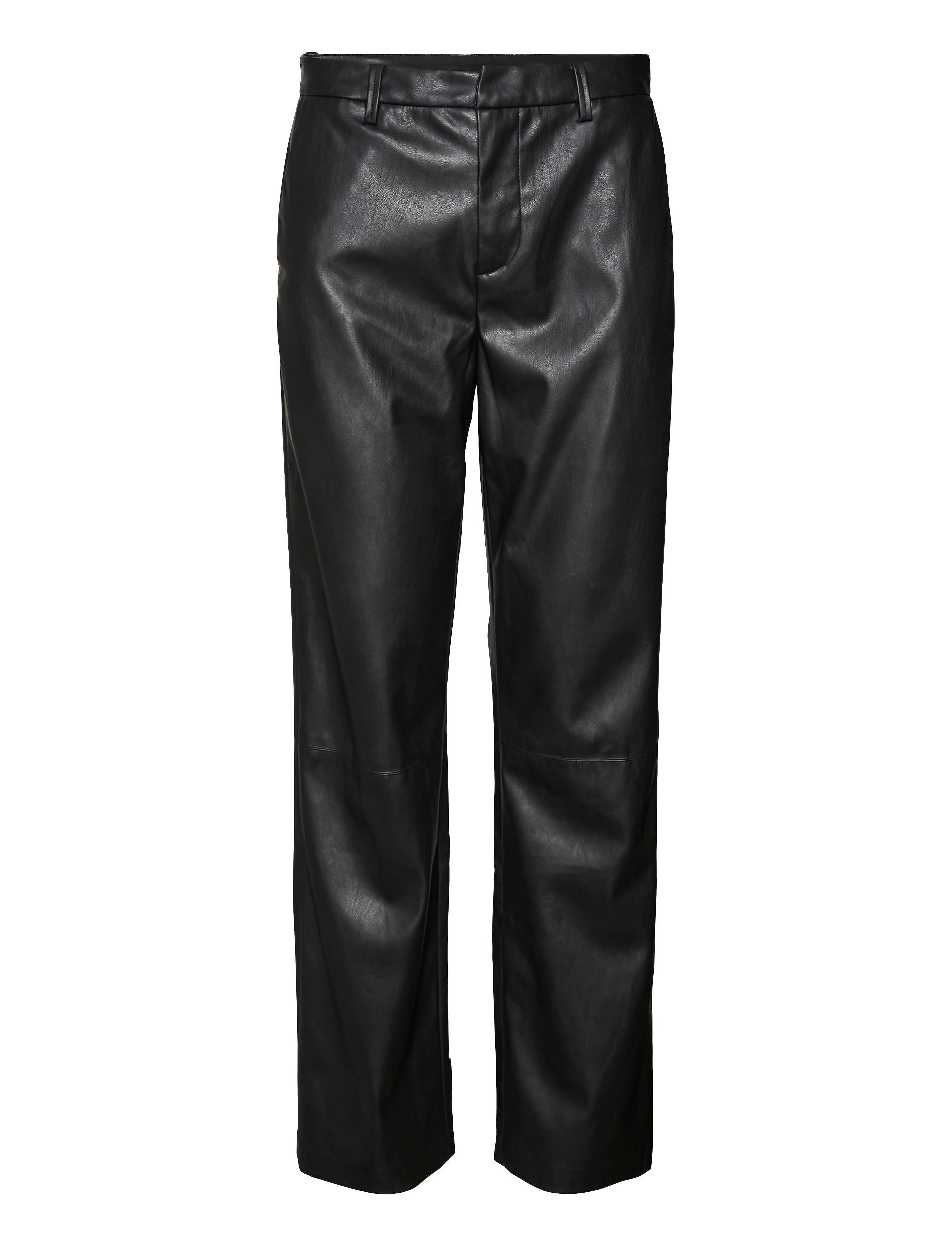 Vero Moda - VMOLYMPIAZAMIRA MW STRAIGHT PL PANT NOOS - black - 1