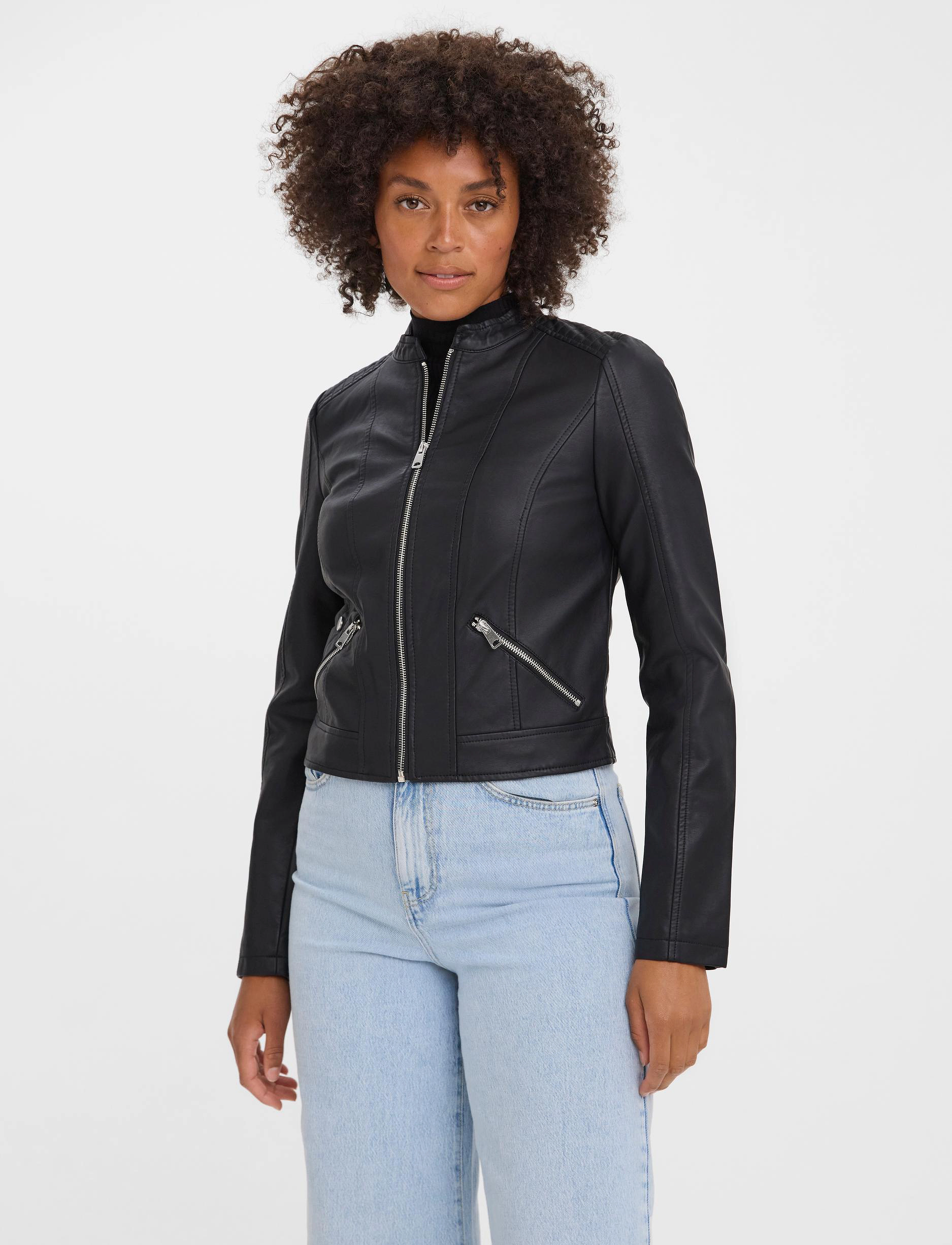 Vero Moda - VMKHLOEFAVO 22 SHORT COATED JACKET NOOS - black - 2