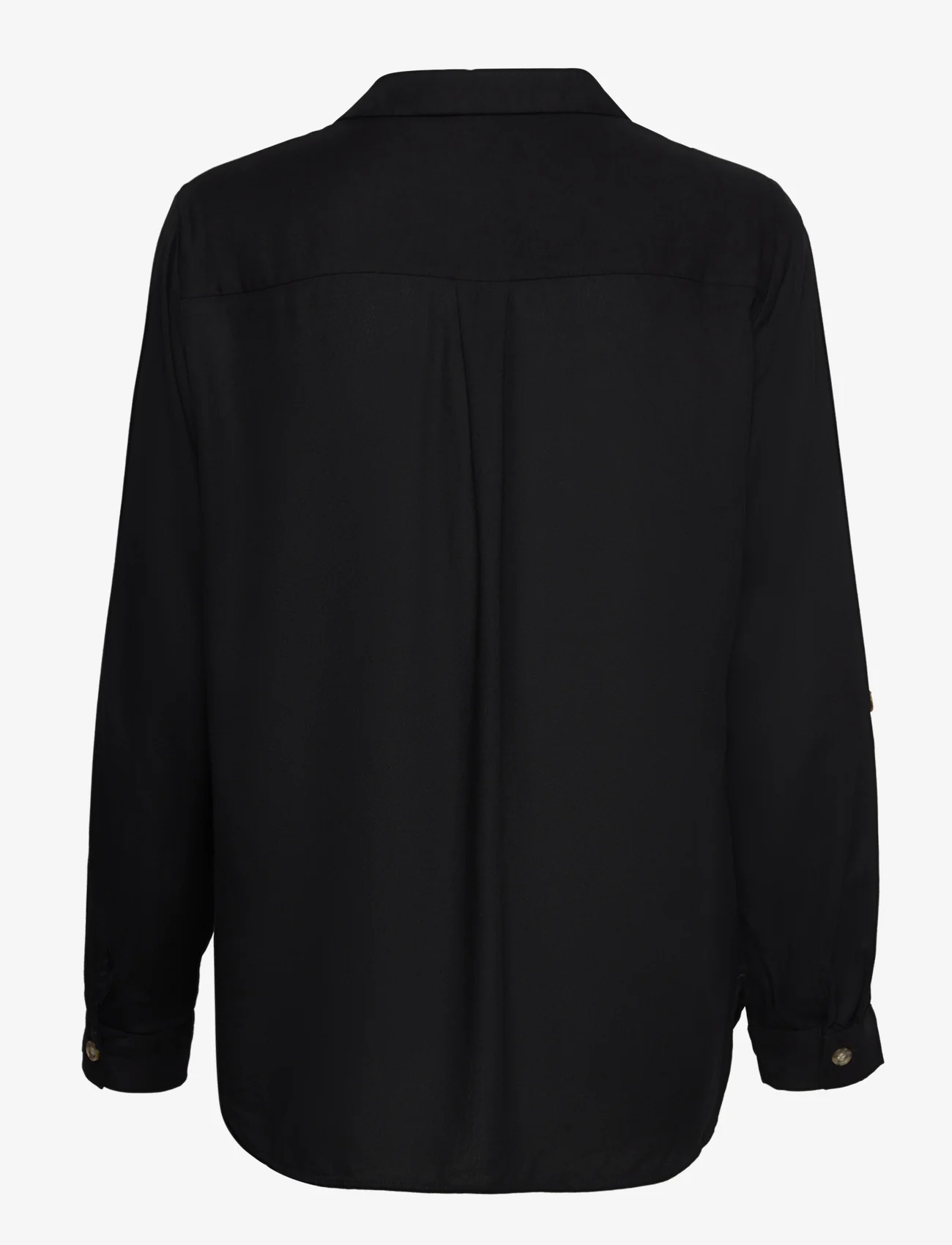 Vero Moda - VMBUMPY L/S SHIRT NEW WVN GA NOOS - langærmede skjorter - black - 1