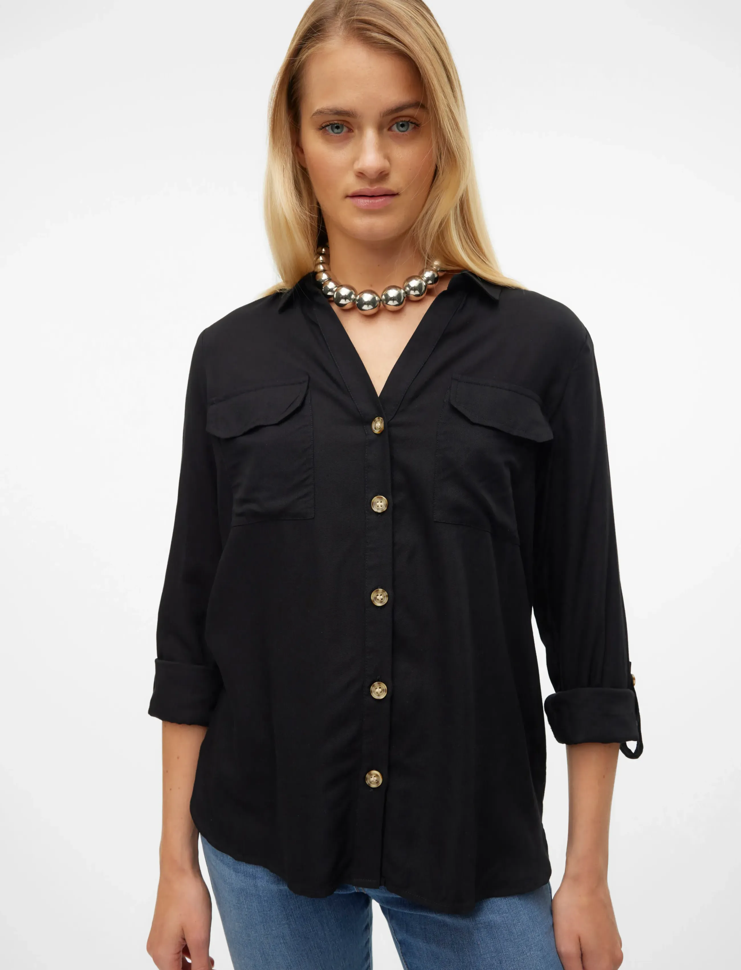 VERO MODA Vmbumpy L/S Shirt New Wvn Noos skjortor dam – bild 4