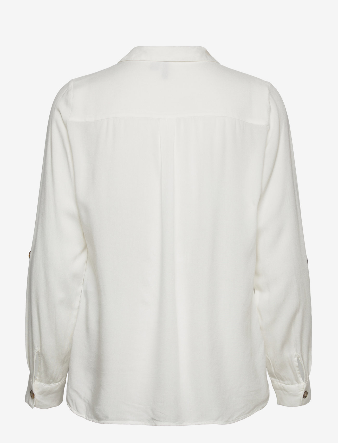 Vero Moda - VMBUMPY L/S SHIRT NEW WVN NOOS - pitkähihaiset kauluspaidat - snow white - 2