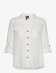 Vero Moda - VMBUMPY L/S SHIRT NEW WVN GA NOOS - marškiniai ilgomis rankovėmis - snow white - 2