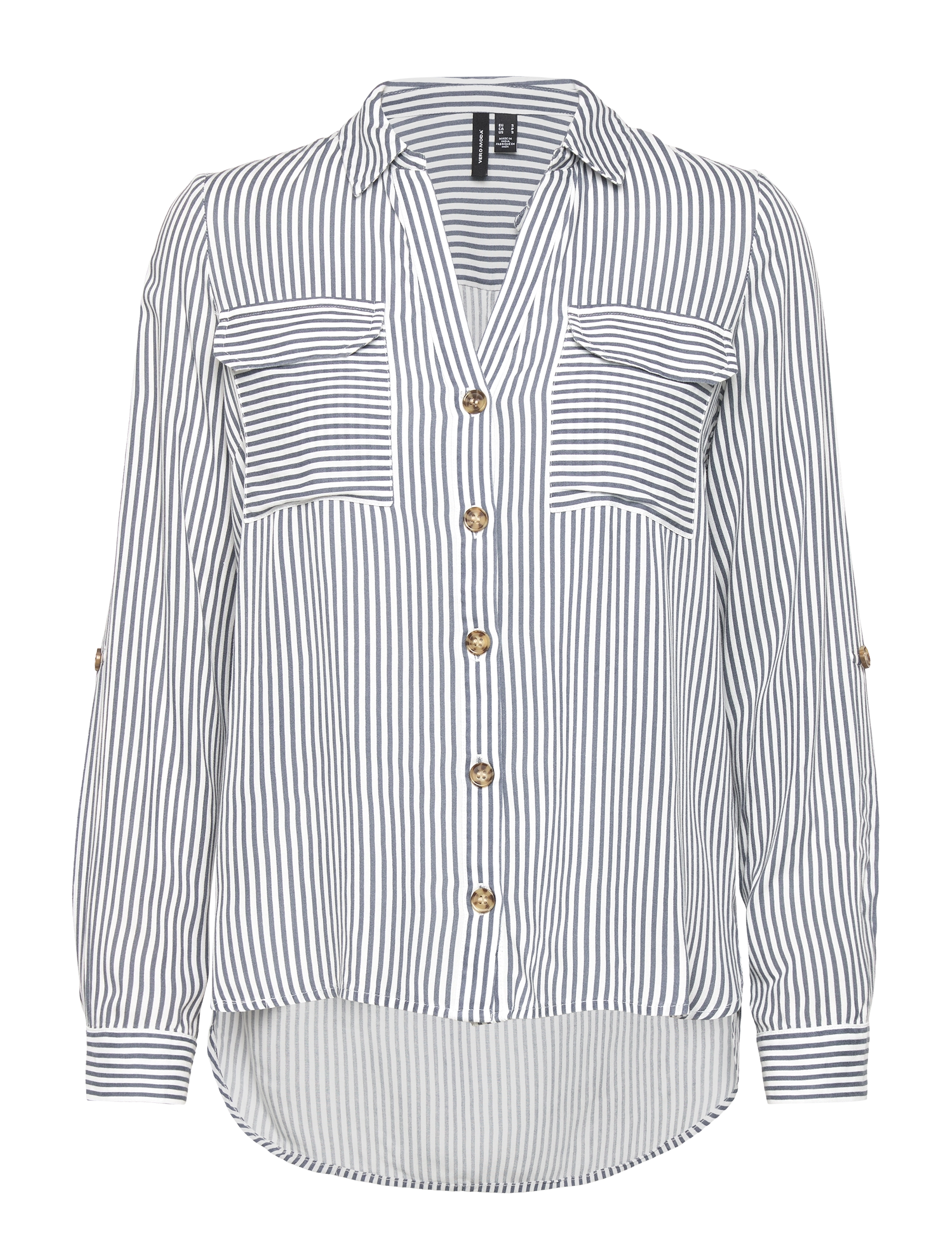 VMBUMPY L/S SHIRT NEW WVN GA NOOS - SNOW WHITE