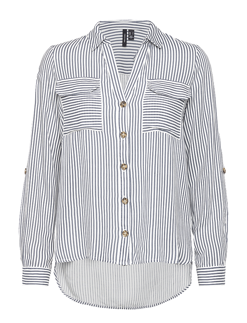 Vero Moda - VMBUMPY L/S SHIRT NEW WVN GA NOOS - långärmade skjortor - snow white - 0