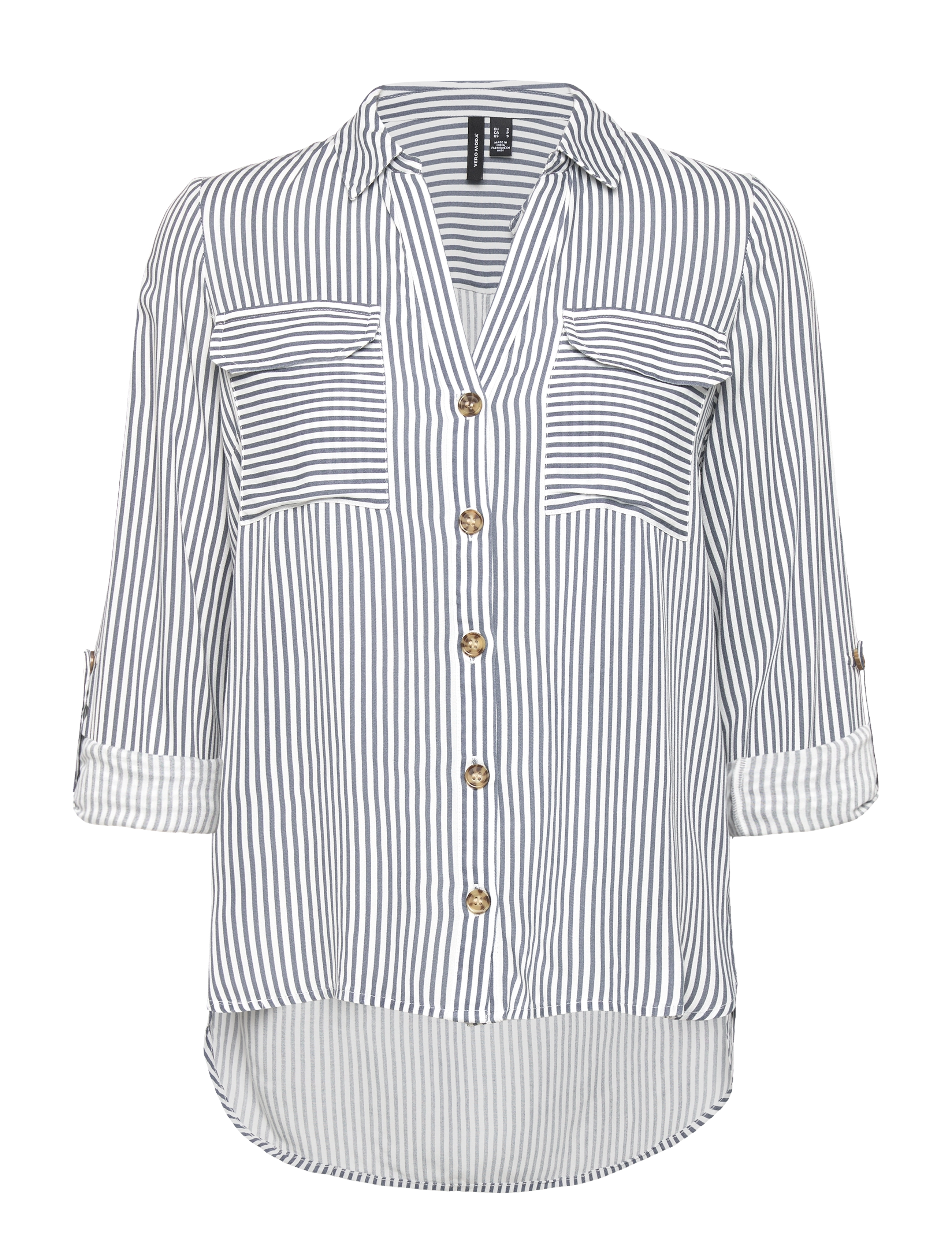 Vero Moda - VMBUMPY L/S SHIRT NEW WVN GA NOOS - långärmade skjortor - snow white - 2