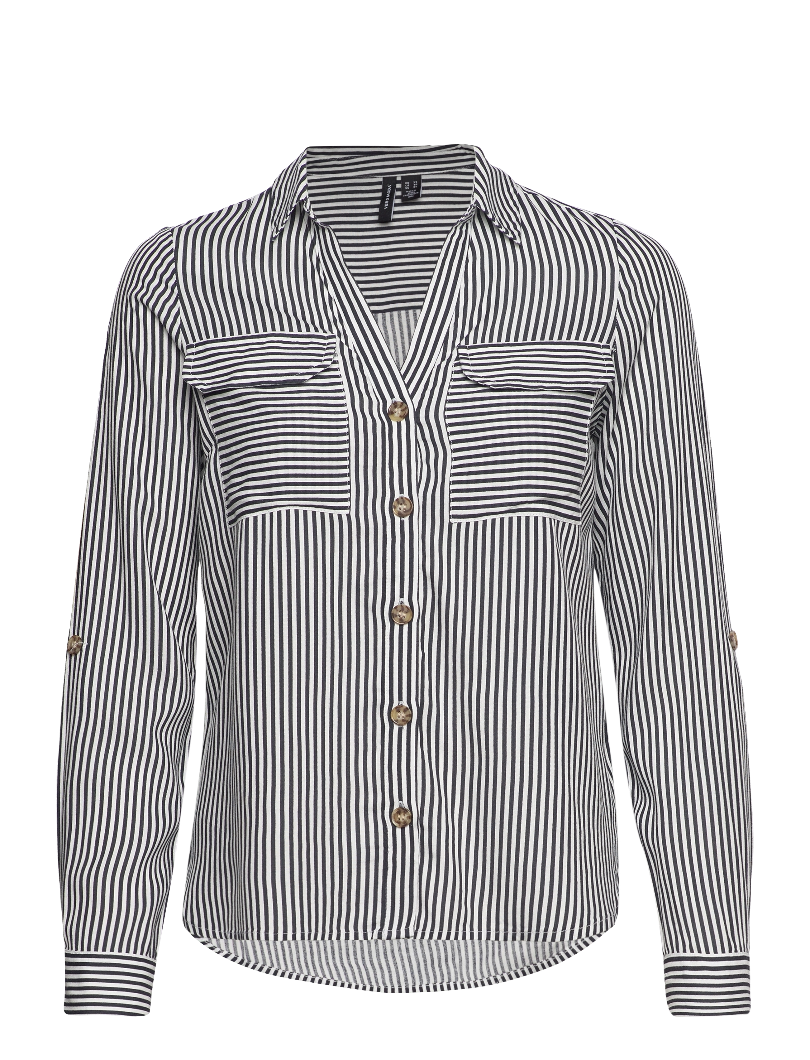 Vero Moda VMBUMPY L/S SHIRT NEW WVN NOOS - Tøj - SNOW WHITE / multi