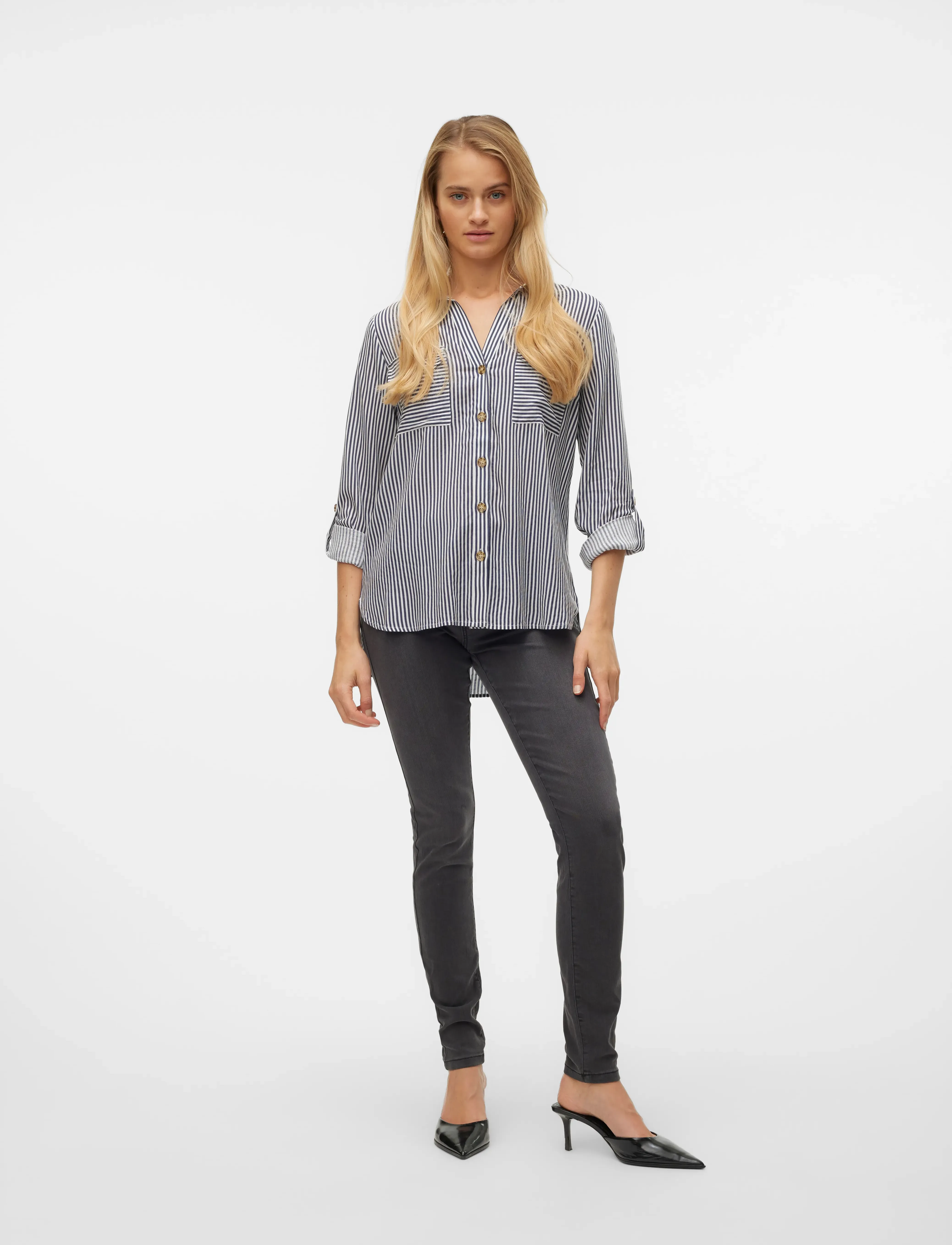 VERO MODA Vmbumpy L/S Shirt New Wvn Noos skjortor dam – bild 4