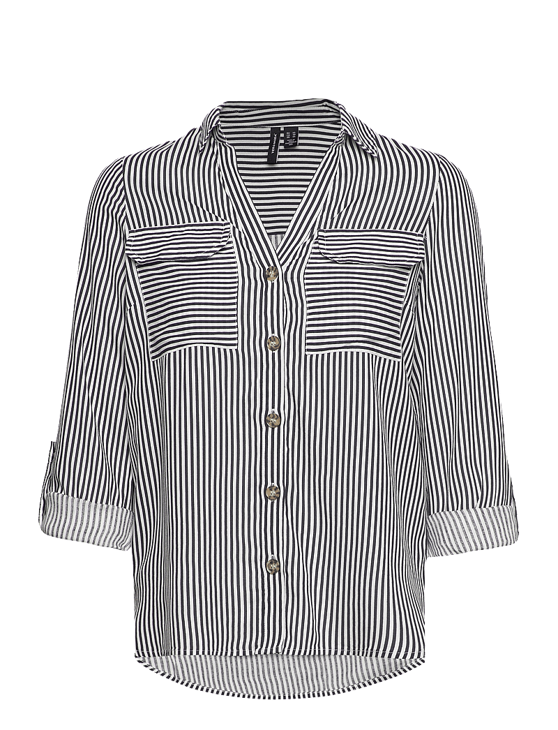 Vero Moda - VMBUMPY L/S SHIRT NEW WVN GA NOOS - langærmede skjorter - snow white - 3