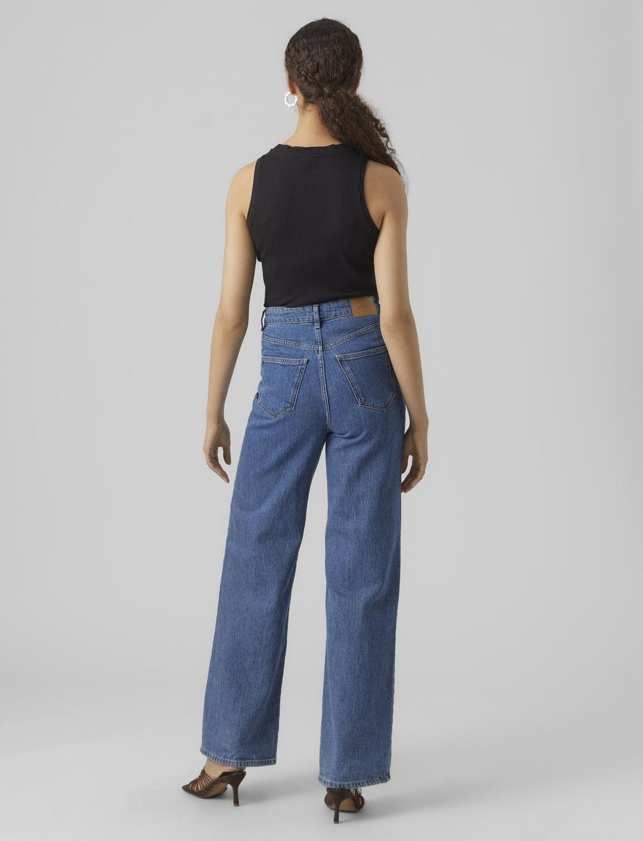 Vero Moda - VMLAVENDER SL TOP VMA JRS NOOS - linnen - black - 3