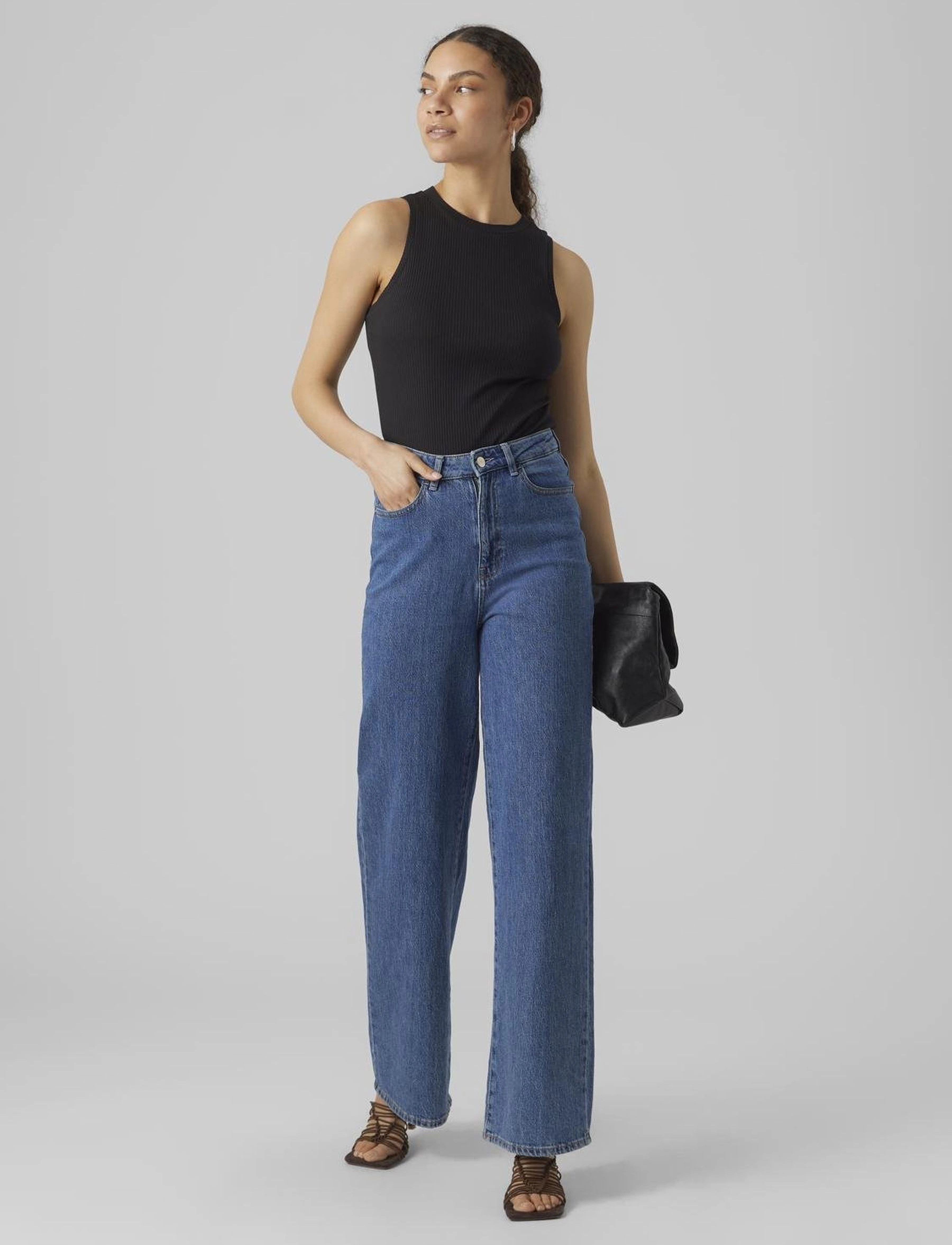 Vero Moda - VMLAVENDER SL TOP VMA JRS NOOS - palaidinukės be rankovių - black - 4