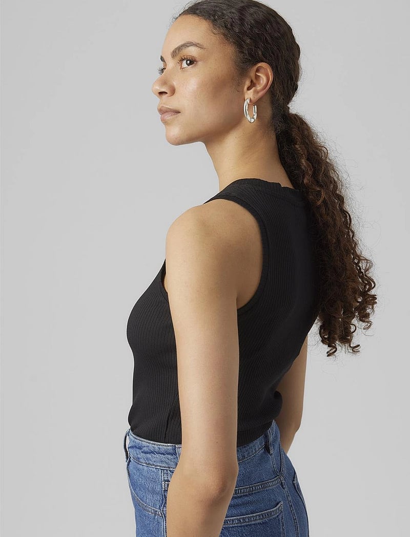 Vero Moda - VMLAVENDER SL TOP VMA JRS NOOS - linnen - black - 5