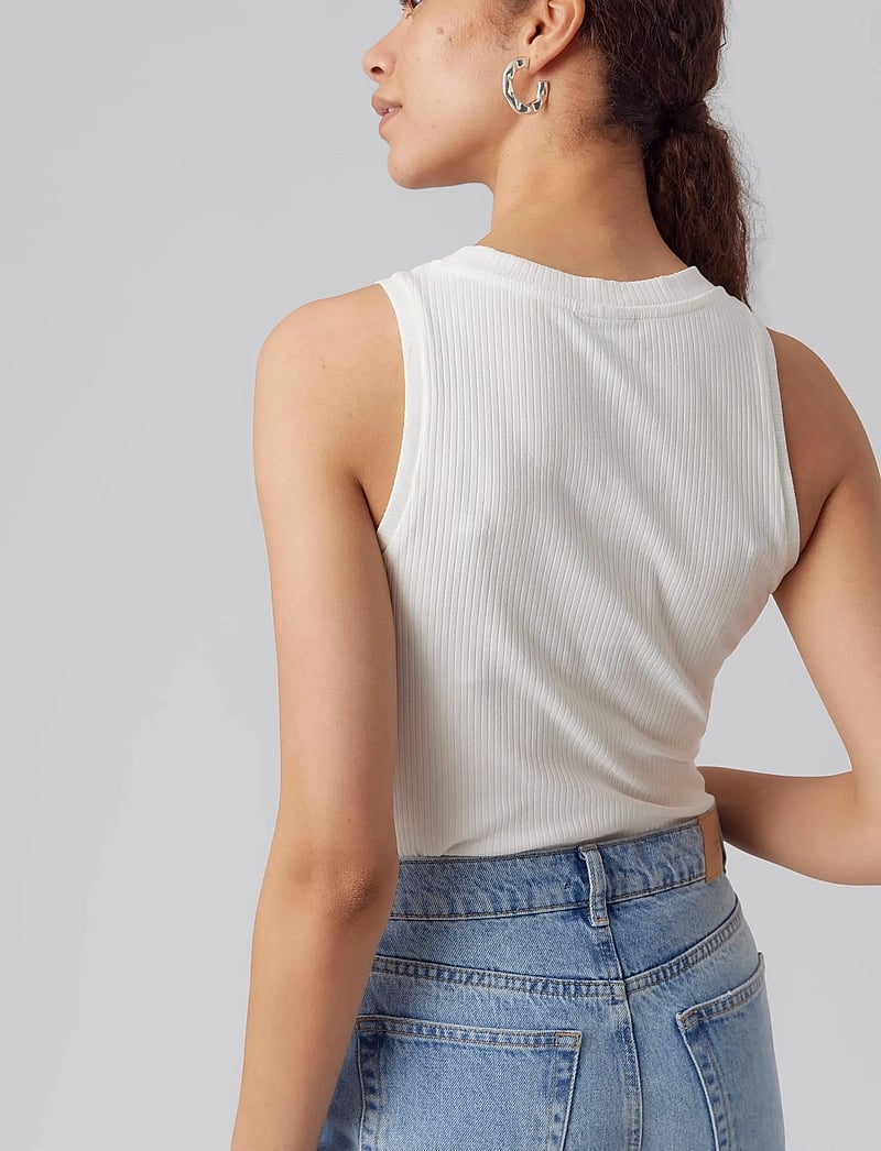 Vero Moda - VMLAVENDER SL TOP VMA JRS NOOS - tanktops - snow white - 5