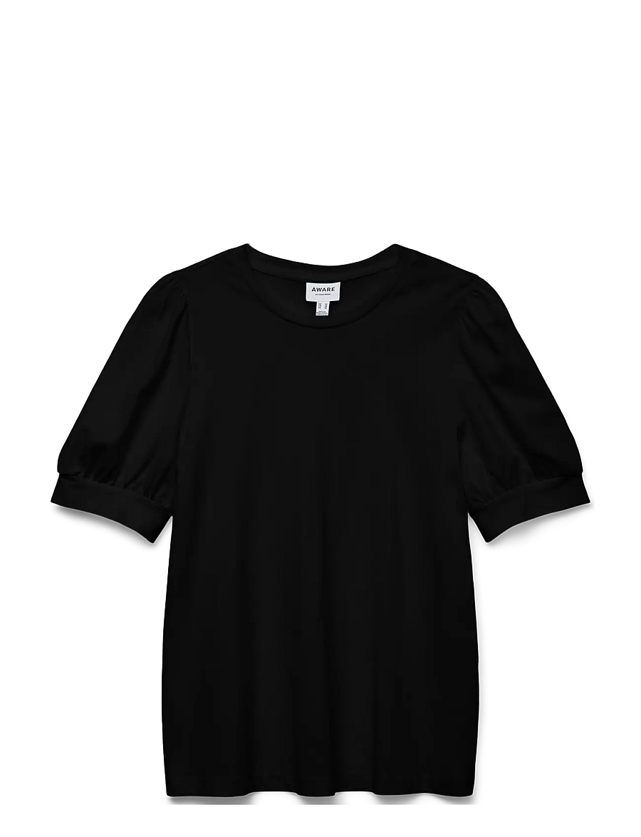 Vero Moda - AWKERRY 2/4 O-NECK TOP NOOS - t-shirts - black - 1