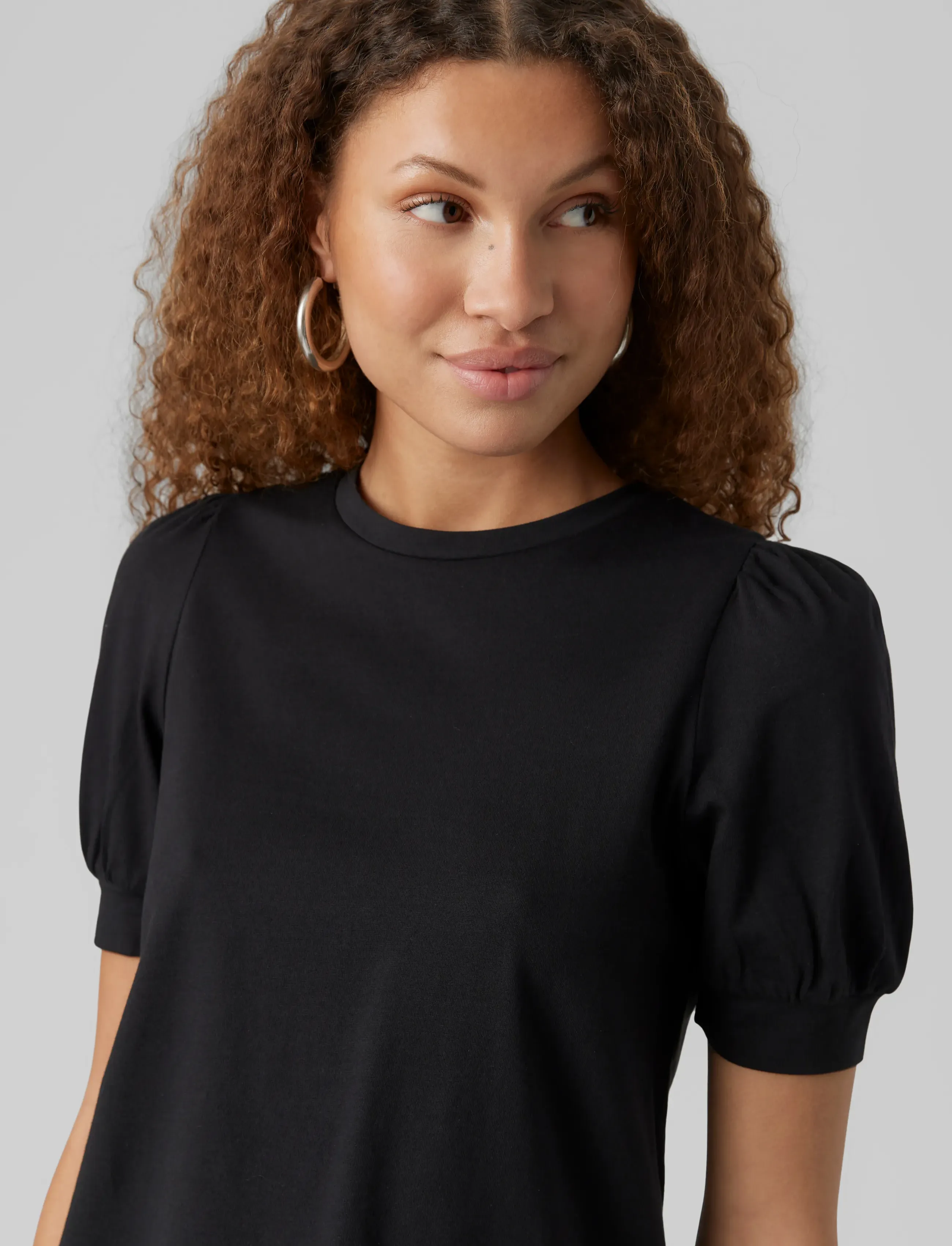 Vero Moda - AWKERRY 2/4 O-NECK TOP NOOS - t-shirts - black - 4