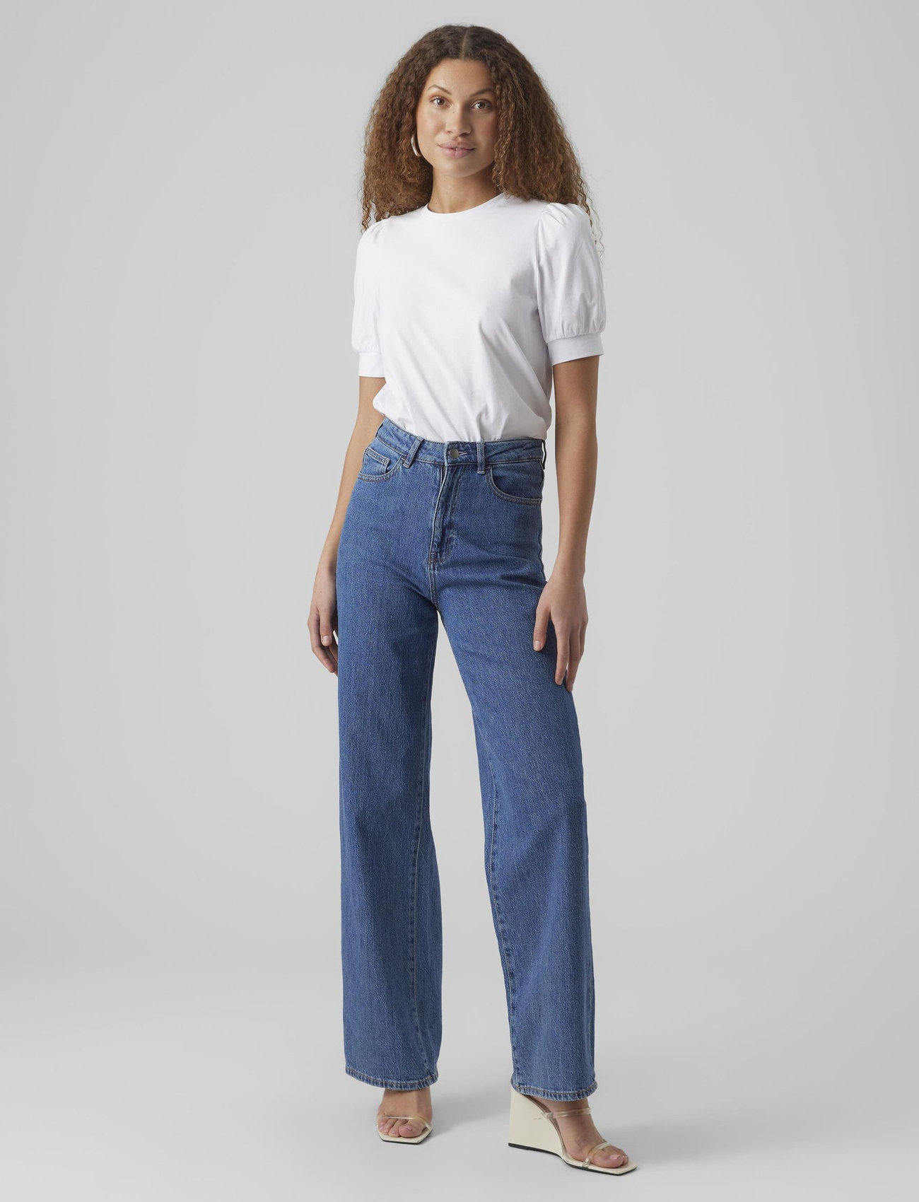 Vero Moda - AWKERRY 2/4 O-NECK TOP NOOS - t-shirts - bright white - 3