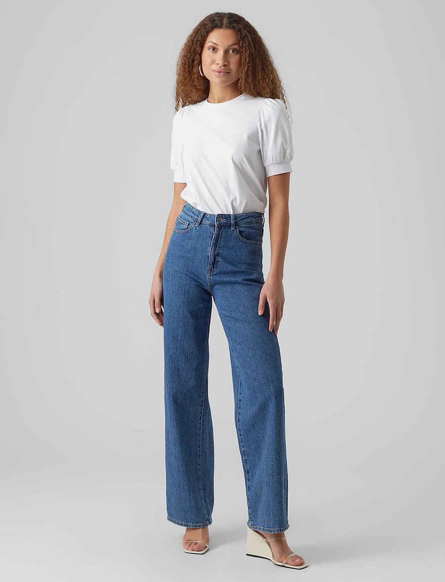 Vero Moda - AWKERRY 2/4 O-NECK TOP NOOS - t-shirts - bright white - 3