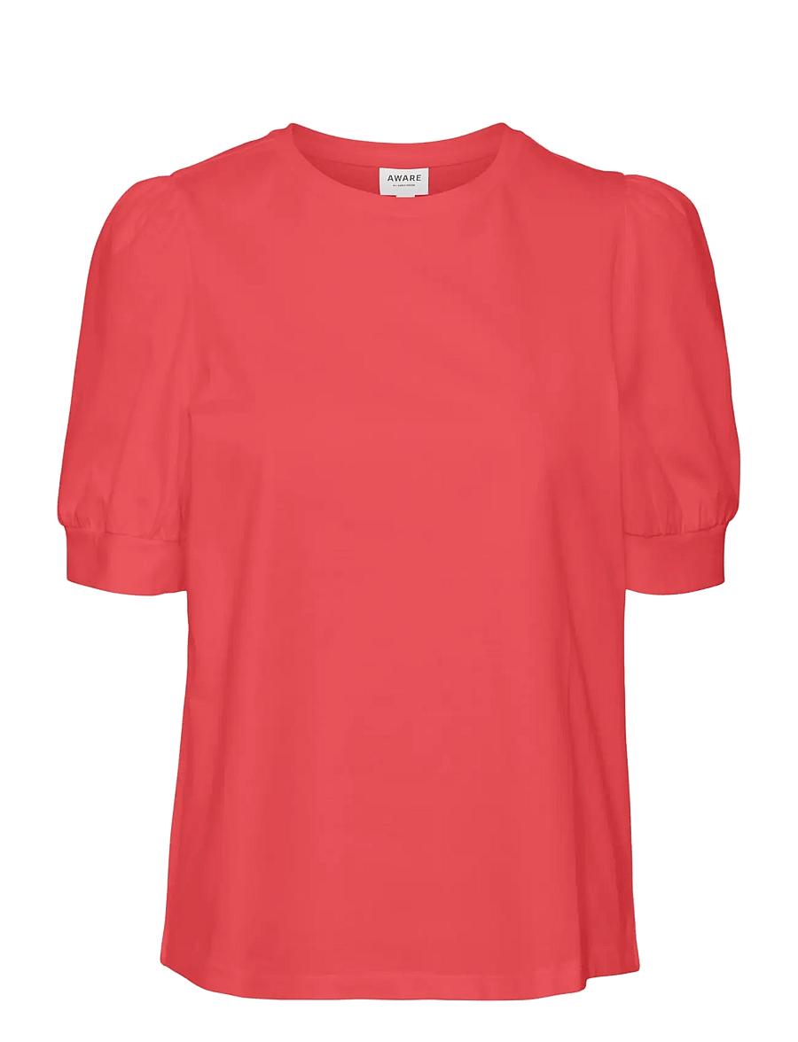 Vero Moda - AWKERRY 2/4 O-NECK TOP NOOS - t-särgid - cayenne - 1