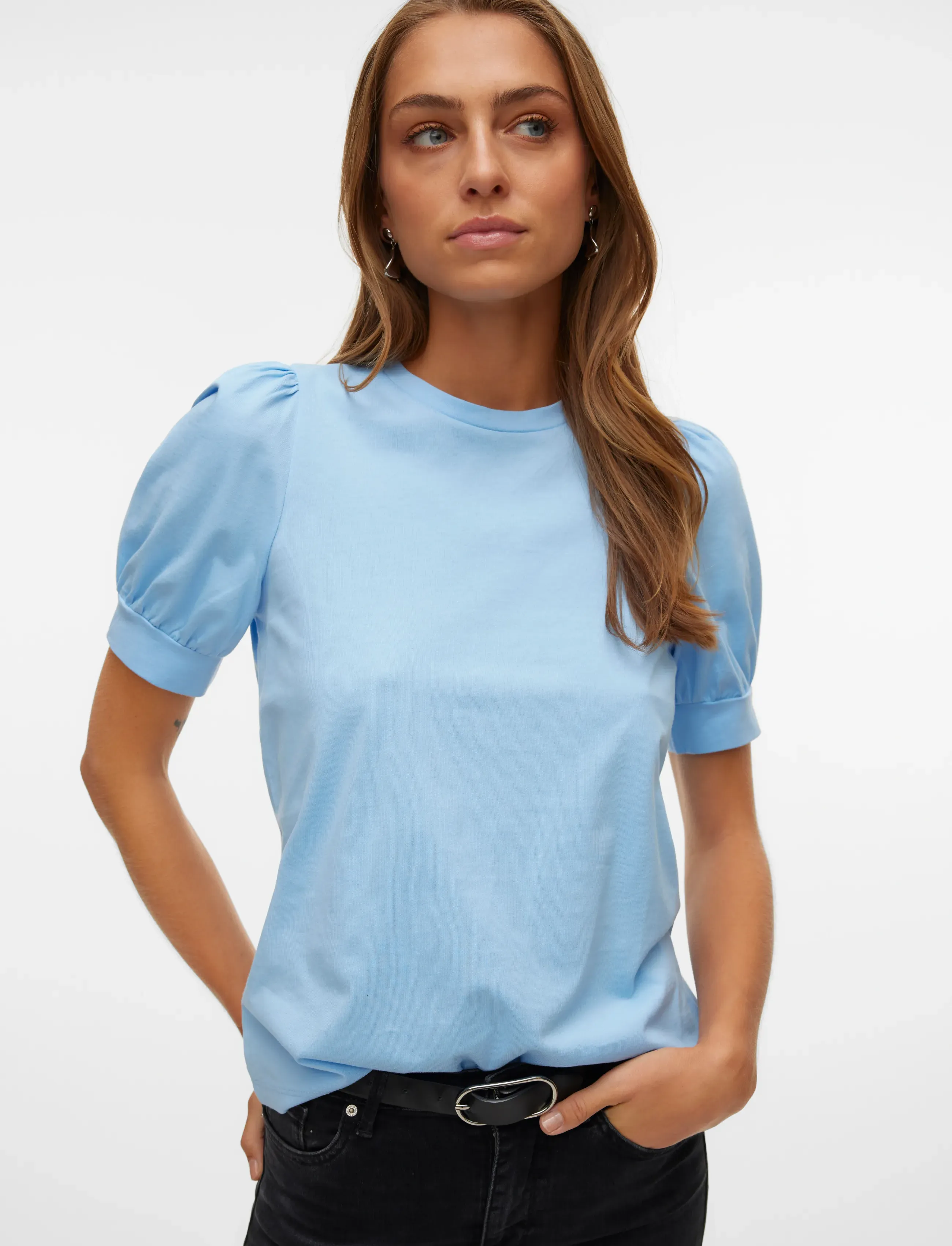 Vero Moda - AWKERRY 2/4 O-NECK TOP NOOS - marškinėliai - dutch canal - 4