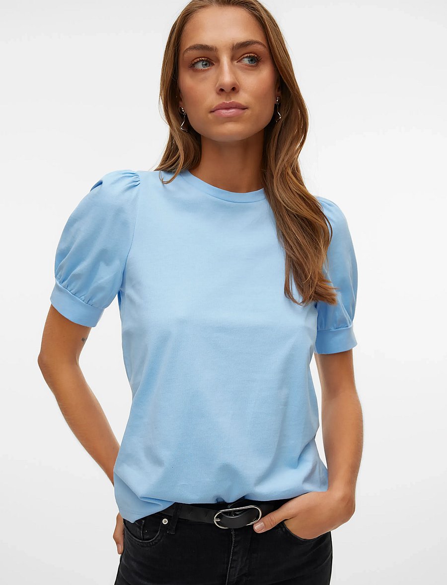 Vero Moda - AWKERRY 2/4 O-NECK TOP NOOS - marškinėliai - dutch canal - 4