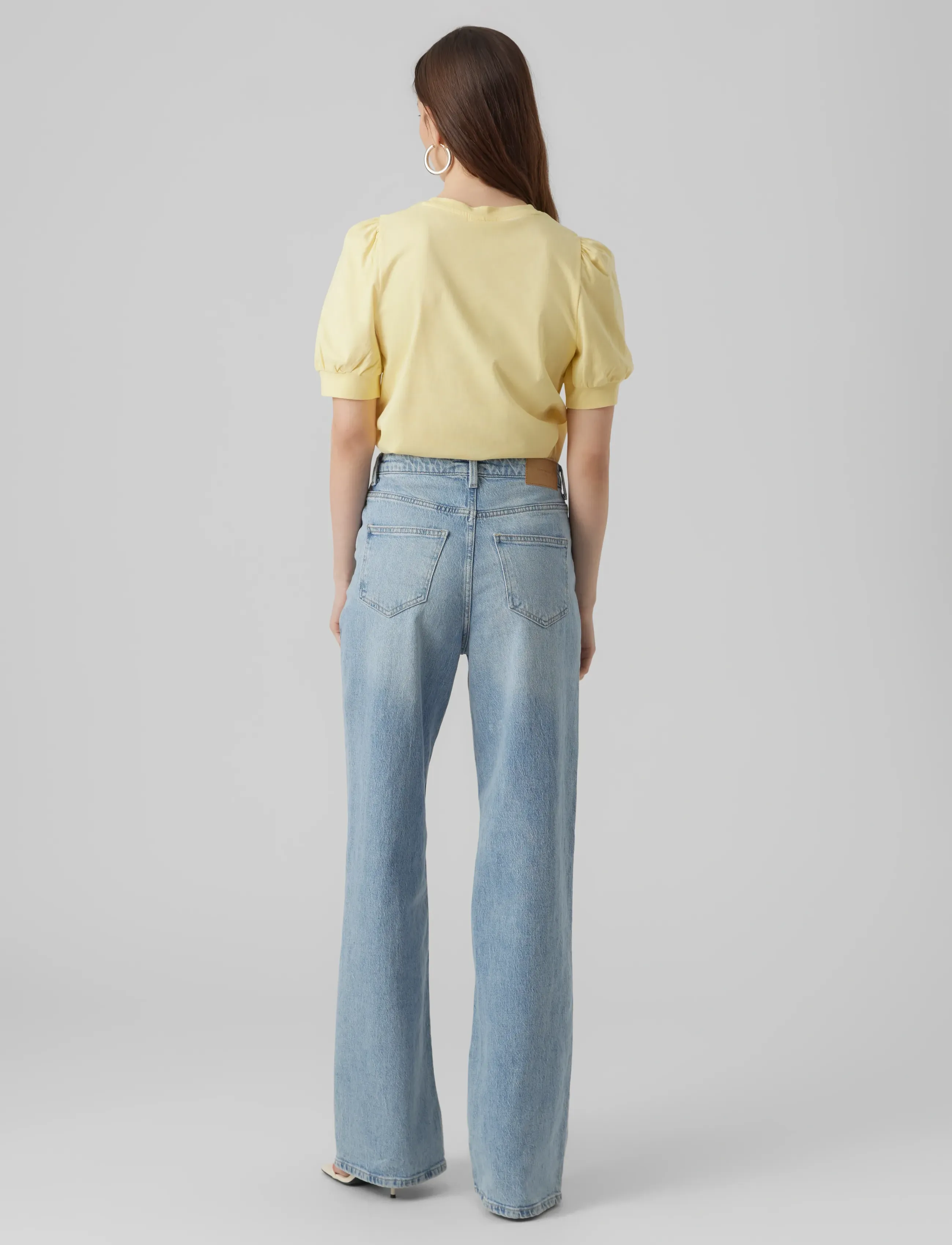 Vero Moda - AWKERRY 2/4 O-NECK TOP NOOS - t-shirts - lemon meringue - 2