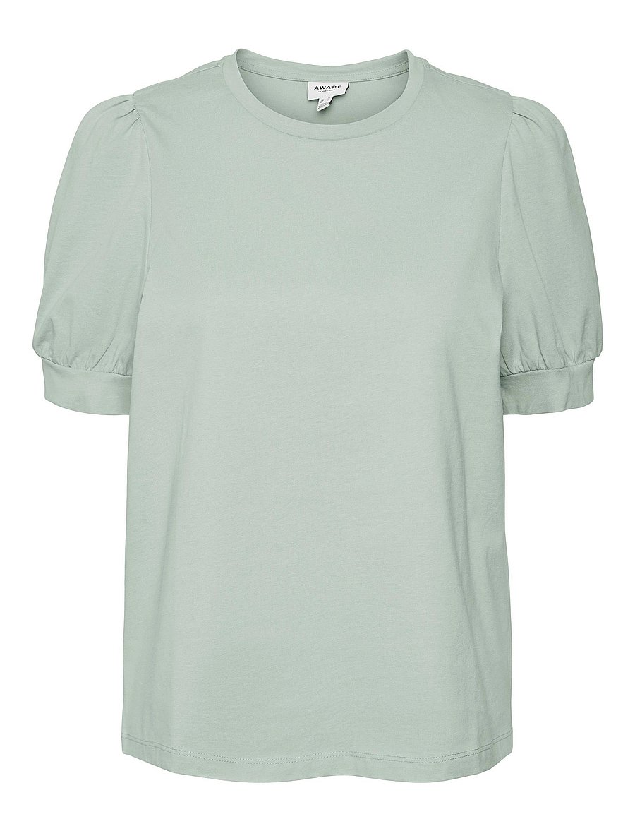 Vero Moda - AWKERRY 2/4 O-NECK TOP NOOS - t-särgid - silt green - 1