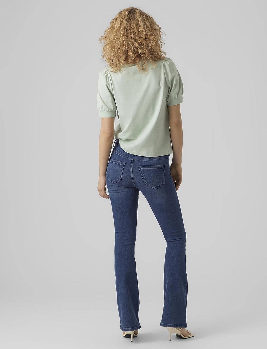 Vero Moda - AWKERRY 2/4 O-NECK TOP NOOS - t-särgid - silt green - 2