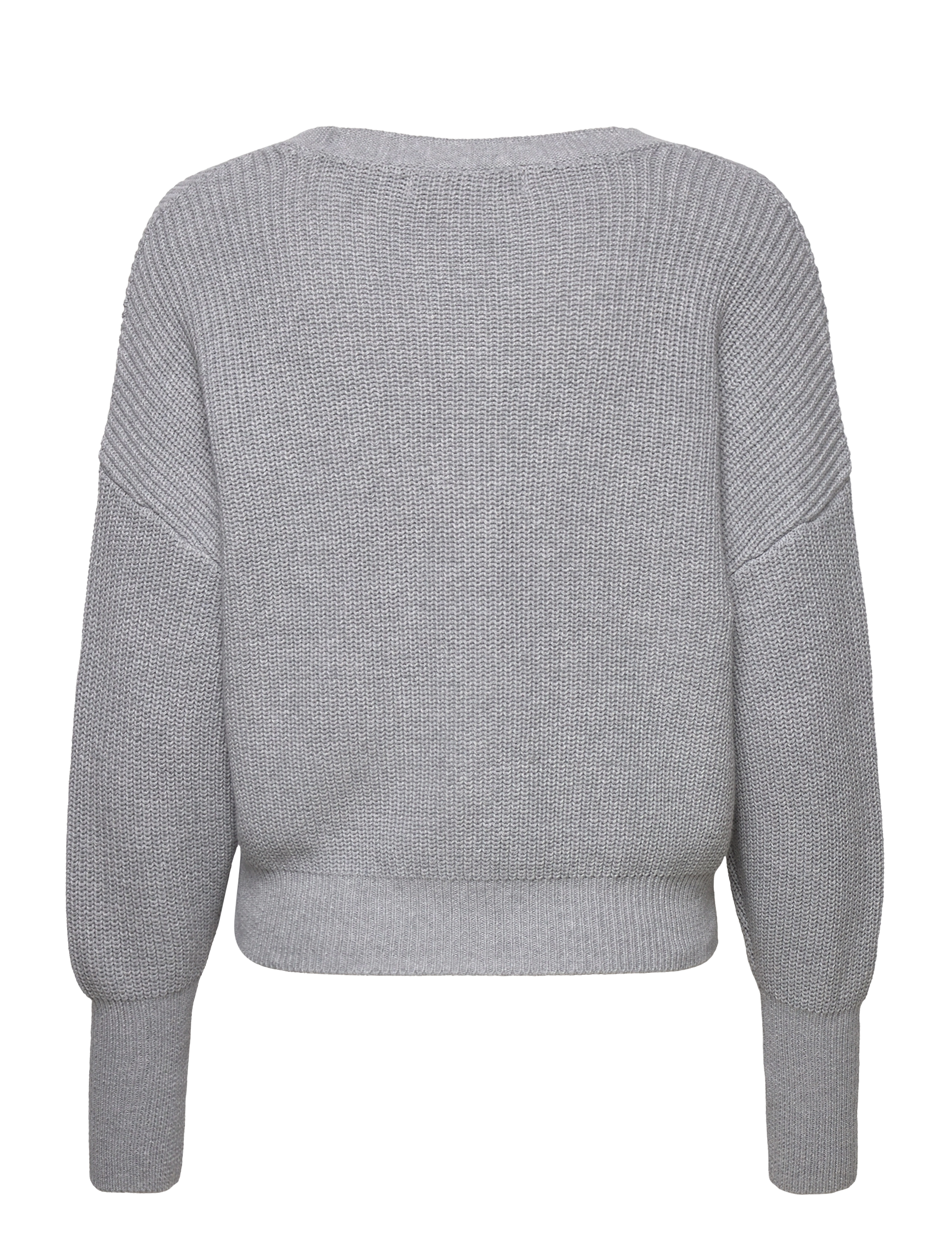 Vero Moda - VMYAMILLE LEA LS V-NECK CUFF CARDIGAN - light grey melange - 1