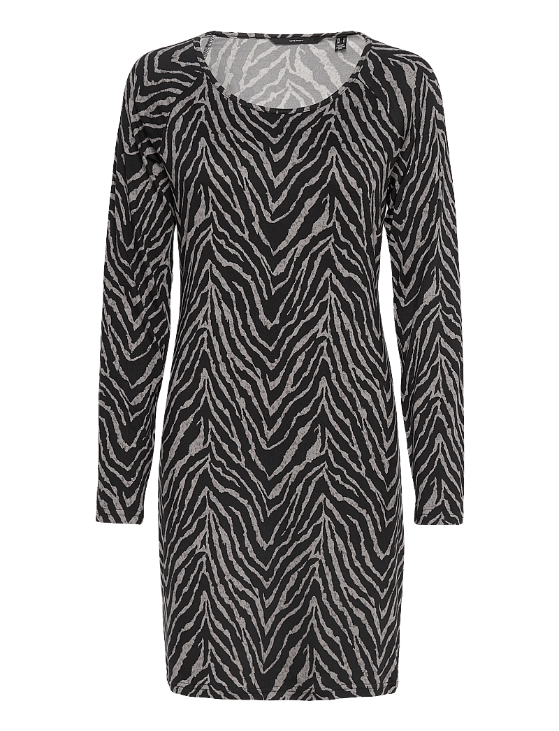 Vero Moda - VMZERA LS SHORT DRESS JRS LT - t-shirt-kleider - black - 0