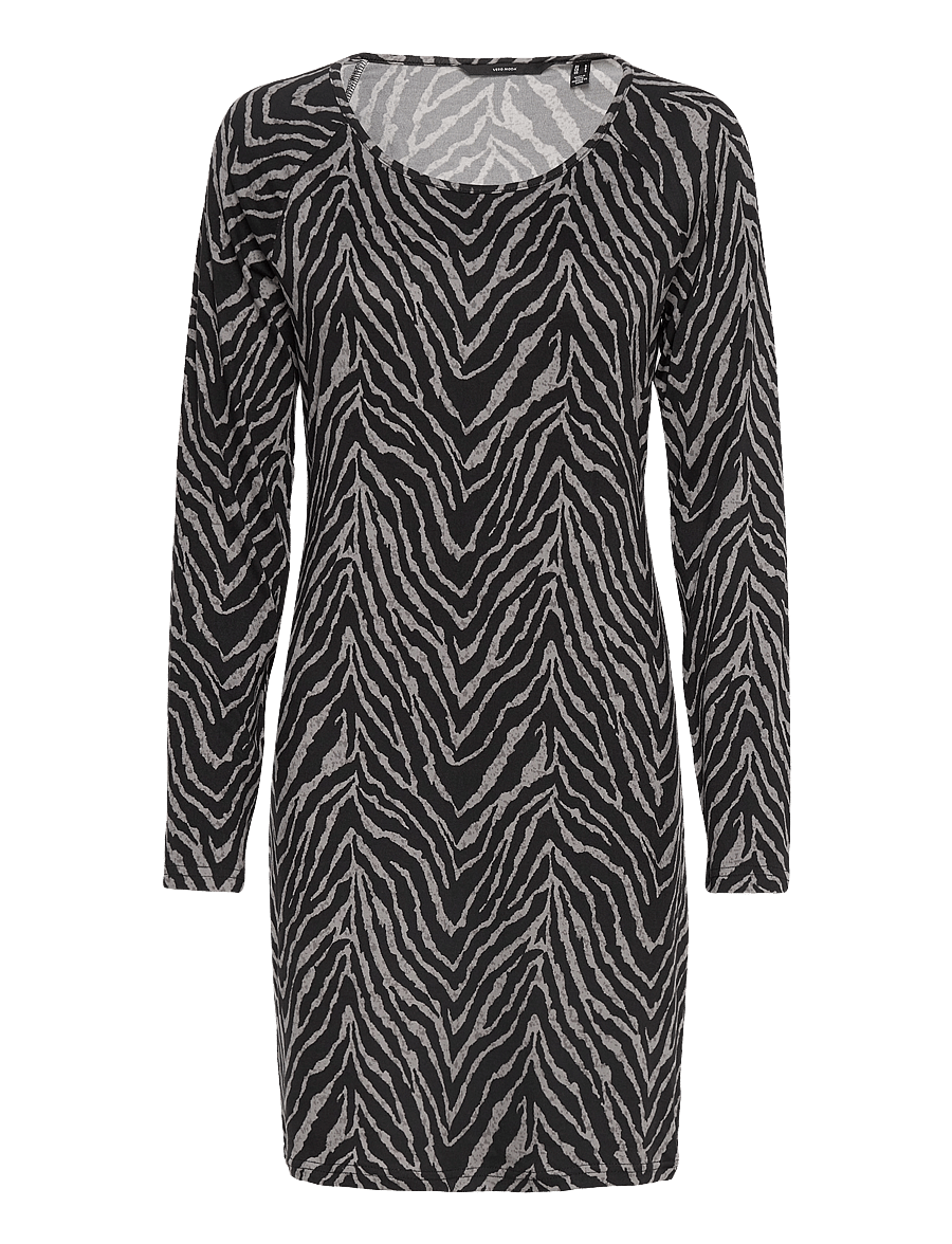 Vero Moda - VMZERA LS SHORT DRESS JRS LT - t-shirt-kleider - black - 0