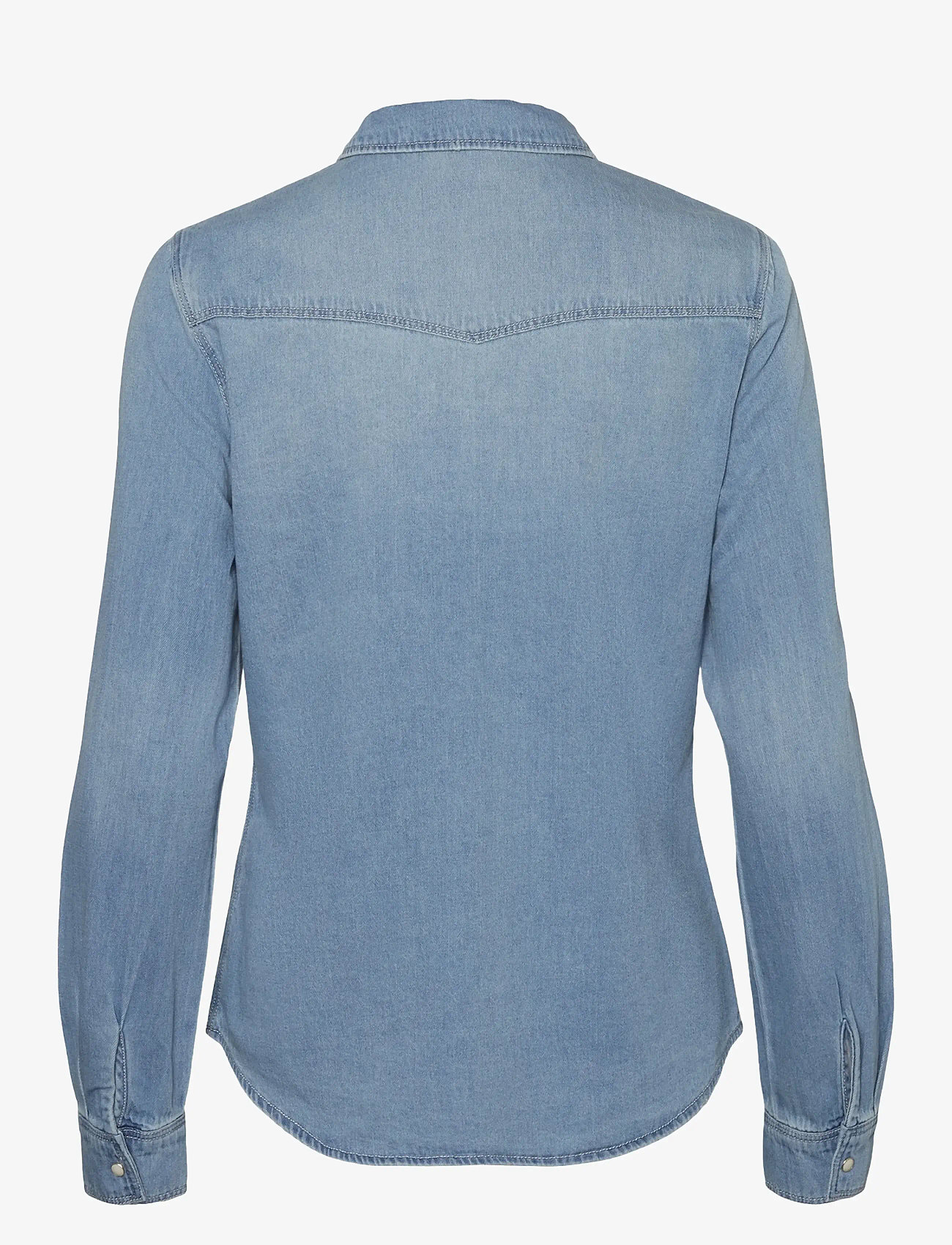 Vero Moda - VMMARIA LS DENIM SLIM SHIRT MIX NEW NOOS - jeansskjortor - light blue denim - 2