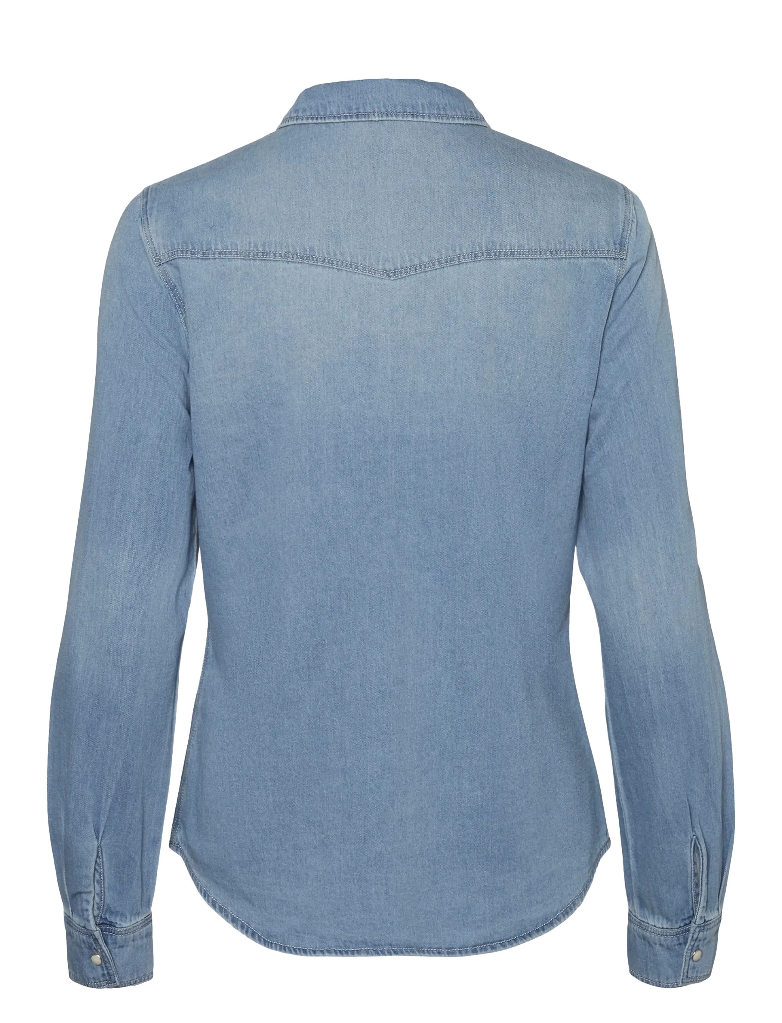 Vero Moda - VMMARIA LS DENIM SLIM SHIRT MIX NEW NOOS - jeansskjortor - light blue denim - 2
