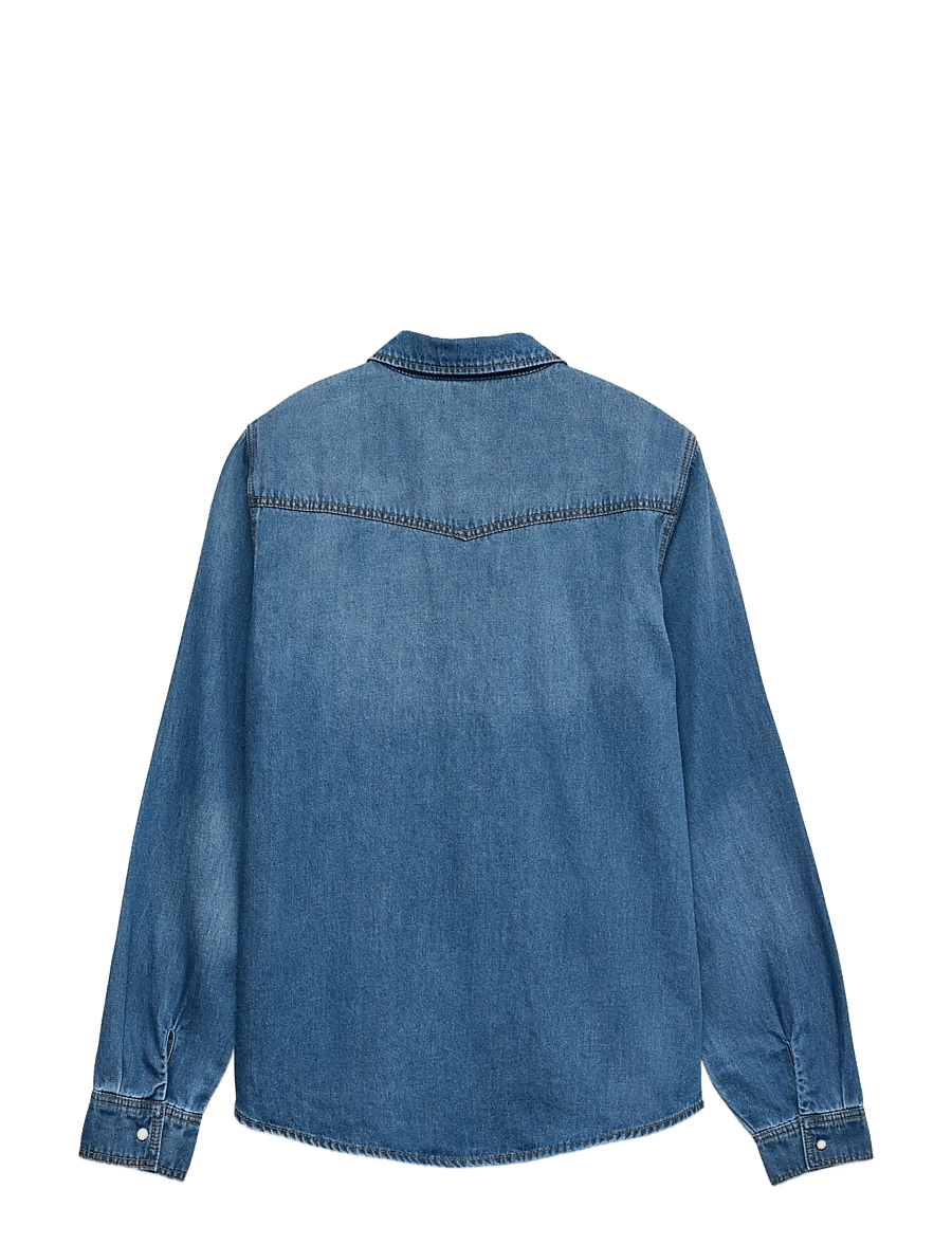 Vero Moda - VMMARIA LS DENIM SLIM SHIRT MIX NEW NOOS - chemises en jeans - medium blue denim - 2