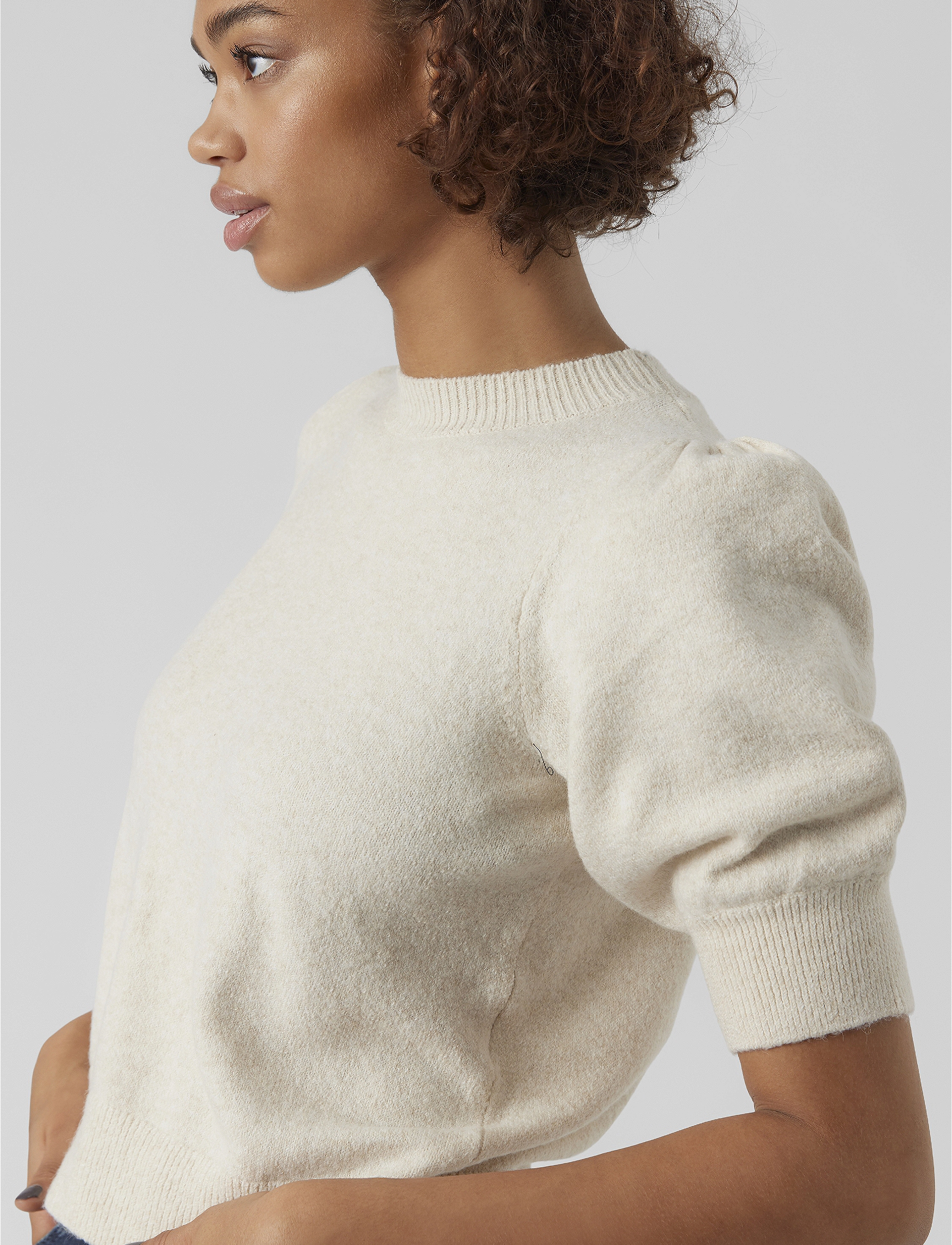 Vero Moda - VMDOFFY 2/4 O-NECK PULLOVER GA NOOS - trøjer - birch - 5