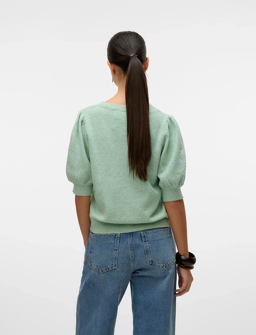 Vero Moda - VMDOFFY 2/4 O-NECK PULLOVER GA NOOS - pullover - birds egg green - 2