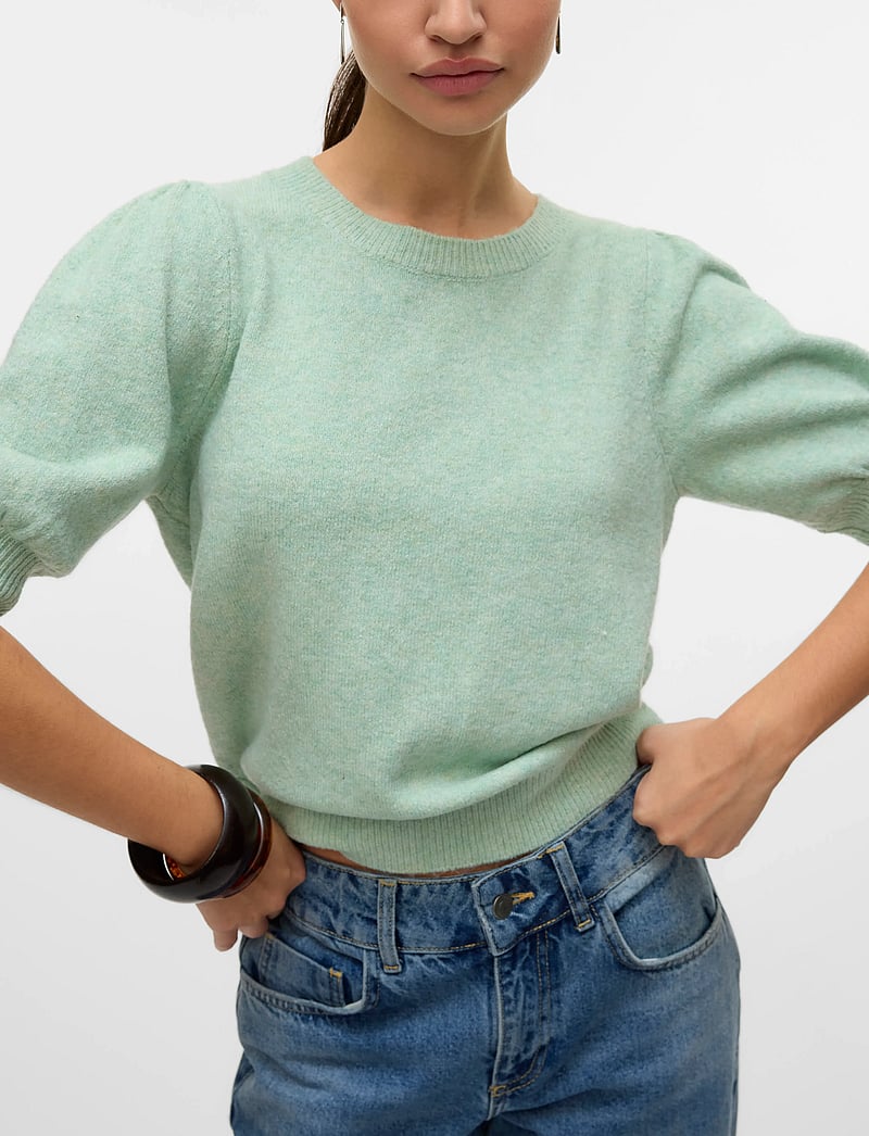 Vero Moda - VMDOFFY 2/4 O-NECK PULLOVER GA NOOS - pullover - birds egg green - 4
