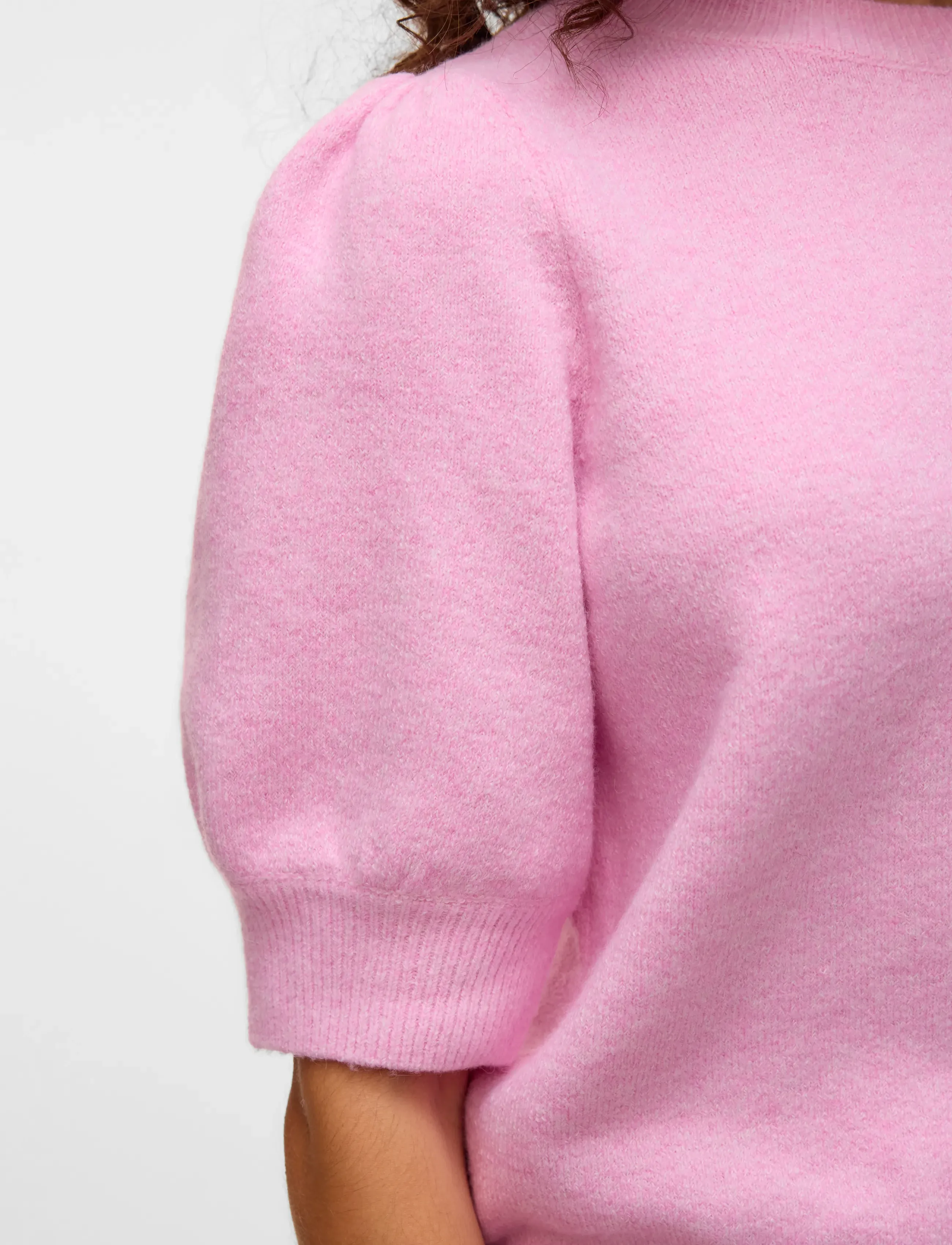 Vero Moda - VMDOFFY 2/4 O-NECK PULLOVER GA NOOS - stickade tröjor - bonbon - 5