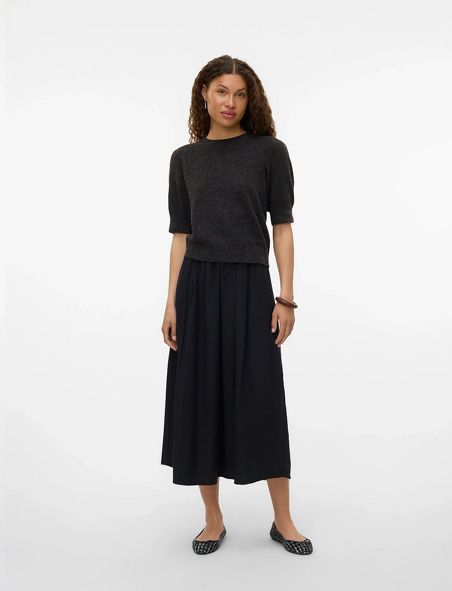 Vero Moda - VMDOFFY 2/4 O-NECK PULLOVER GA NOOS - pullover - chocolate torte - 0