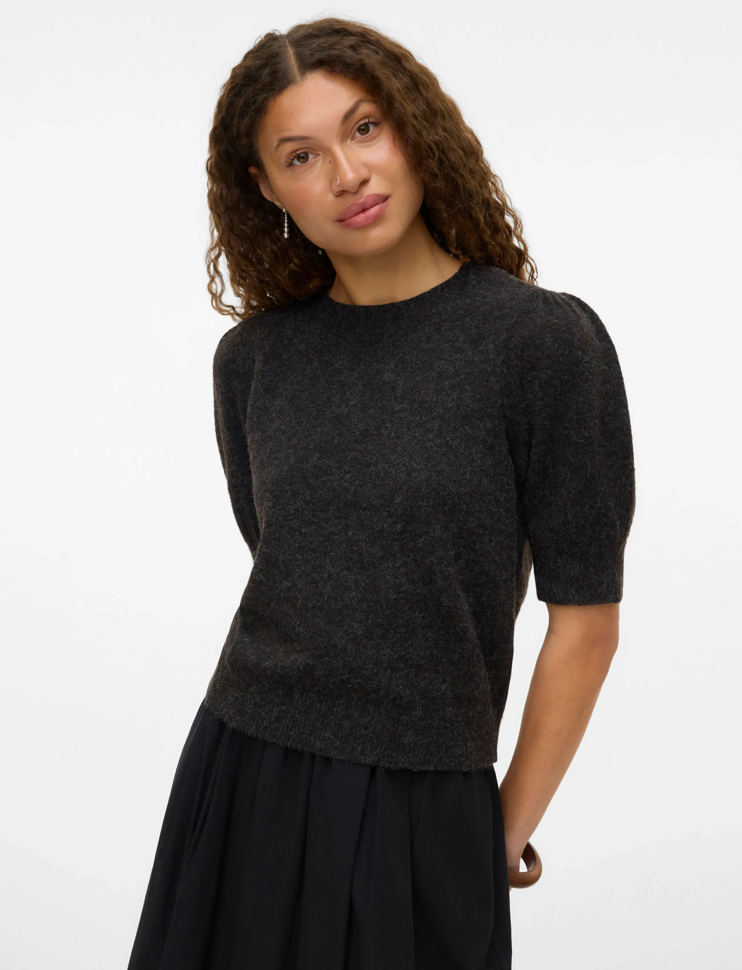 Vero Moda - VMDOFFY 2/4 O-NECK PULLOVER GA NOOS - pullover - chocolate torte - 3