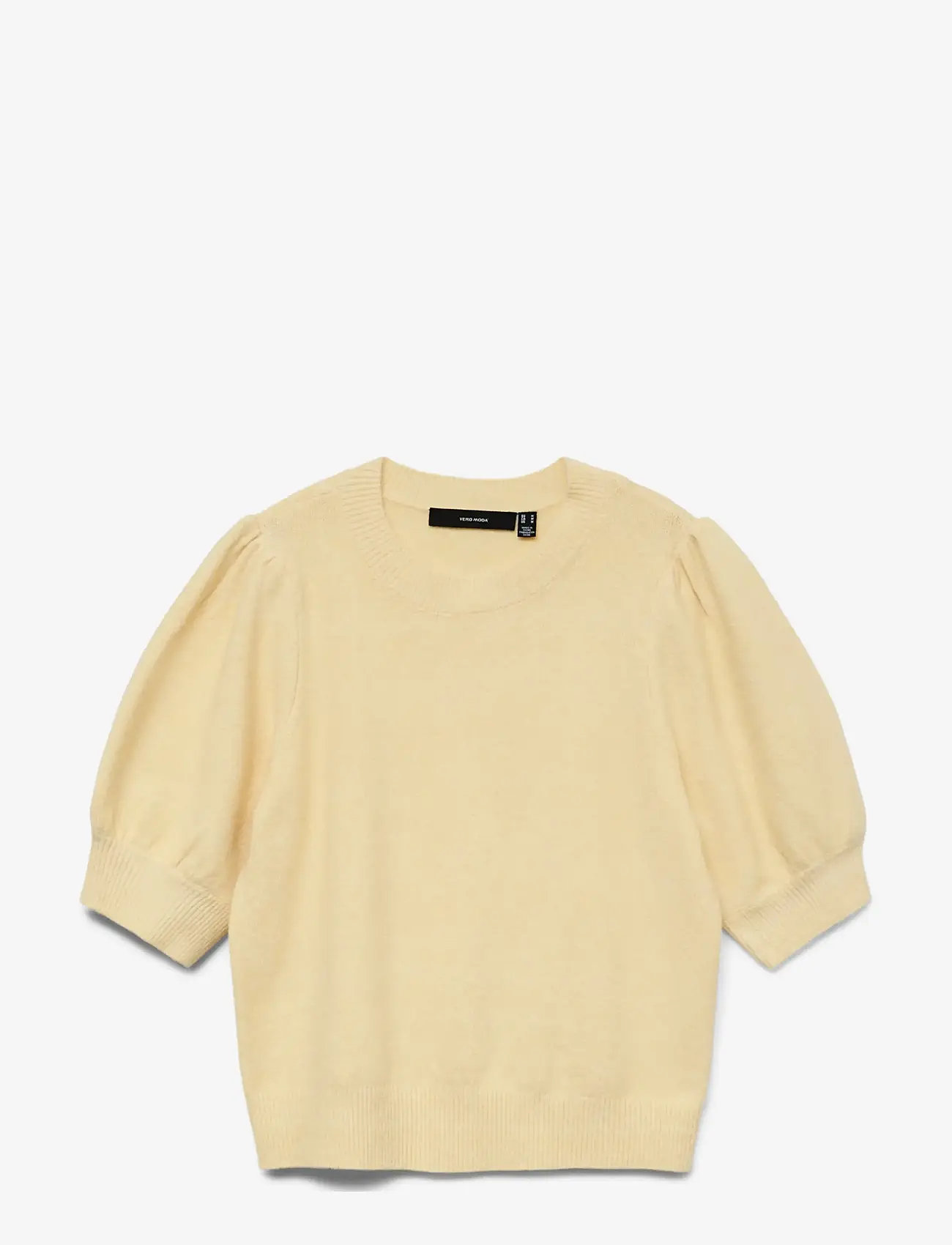 Vero Moda - VMDOFFY 2/4 O-NECK PULLOVER GA NOOS - striktrøjer - golden haze - 1